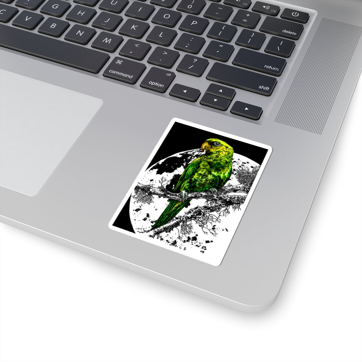 Parrot Kiss-Cut Stickers - Vibrant Green Bird Design for Nature Lovers