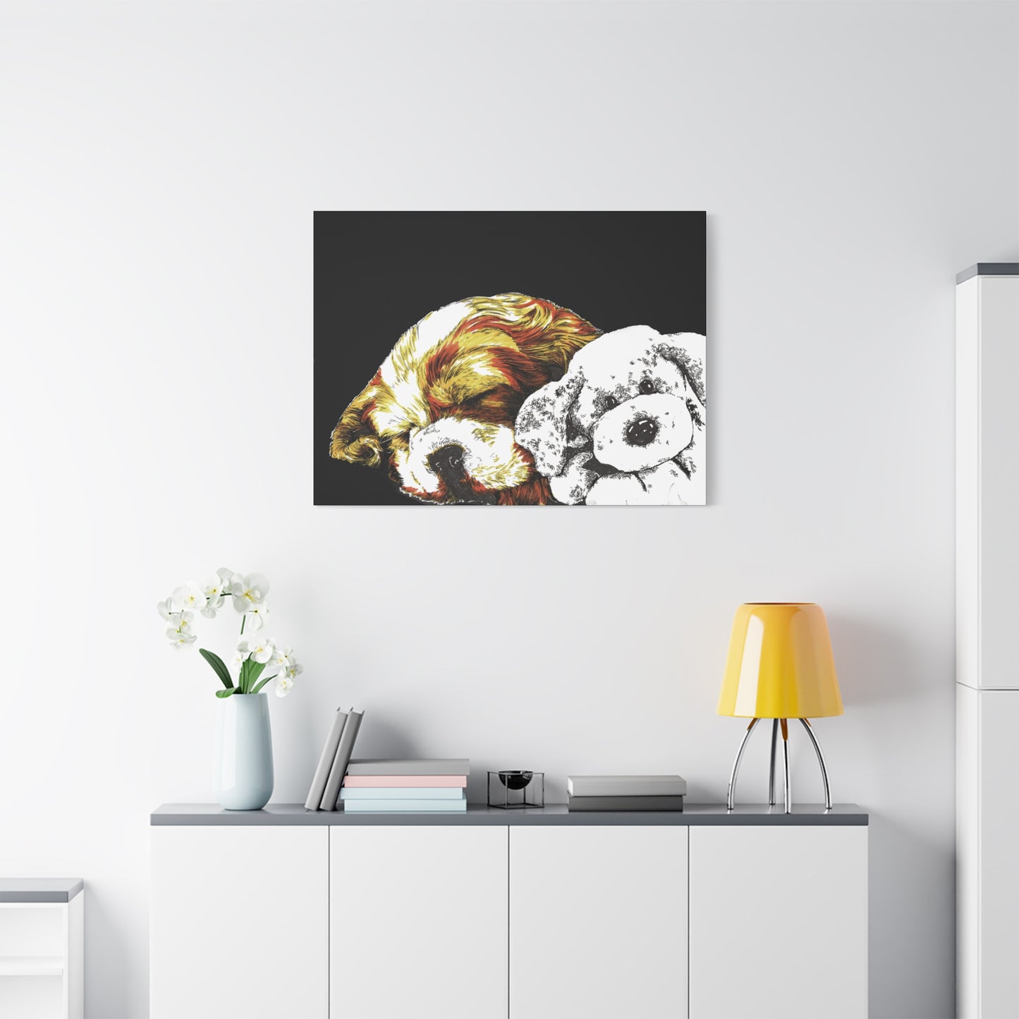 Cocker Spaniel Puppy Print, Hand-Drawn Dog Art
