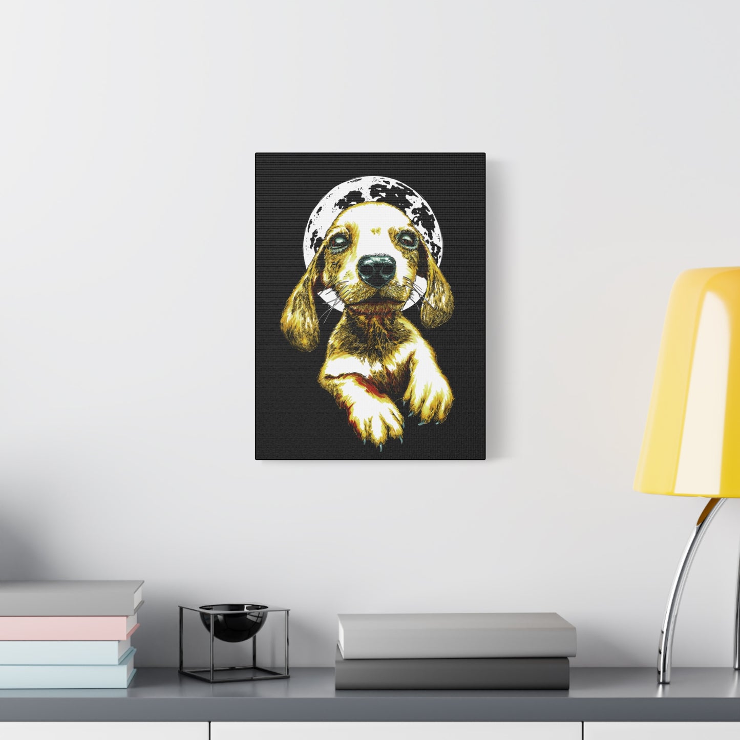 Whimsical Dog Canvas Wall Art - 1.25" Stretched Matte Print