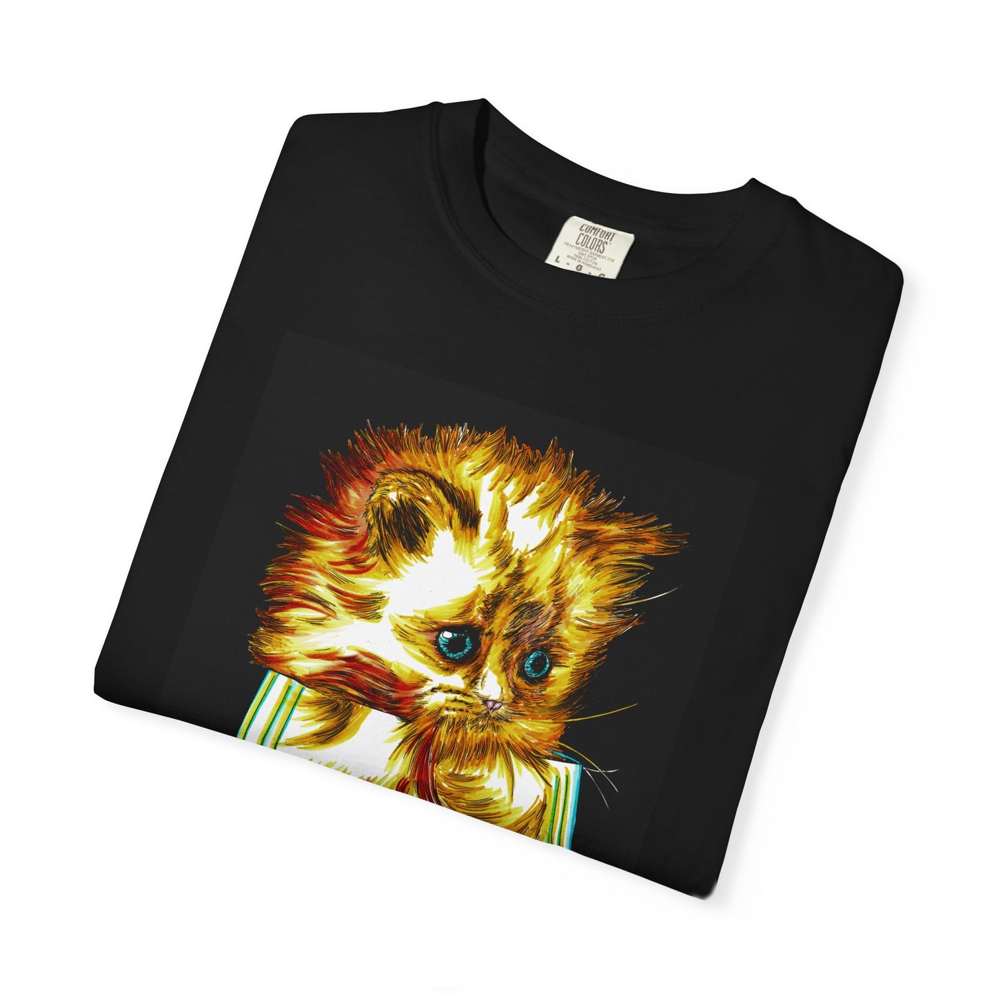 Kitten in a Glass Unisex T-shirt - Hand Drawn Art