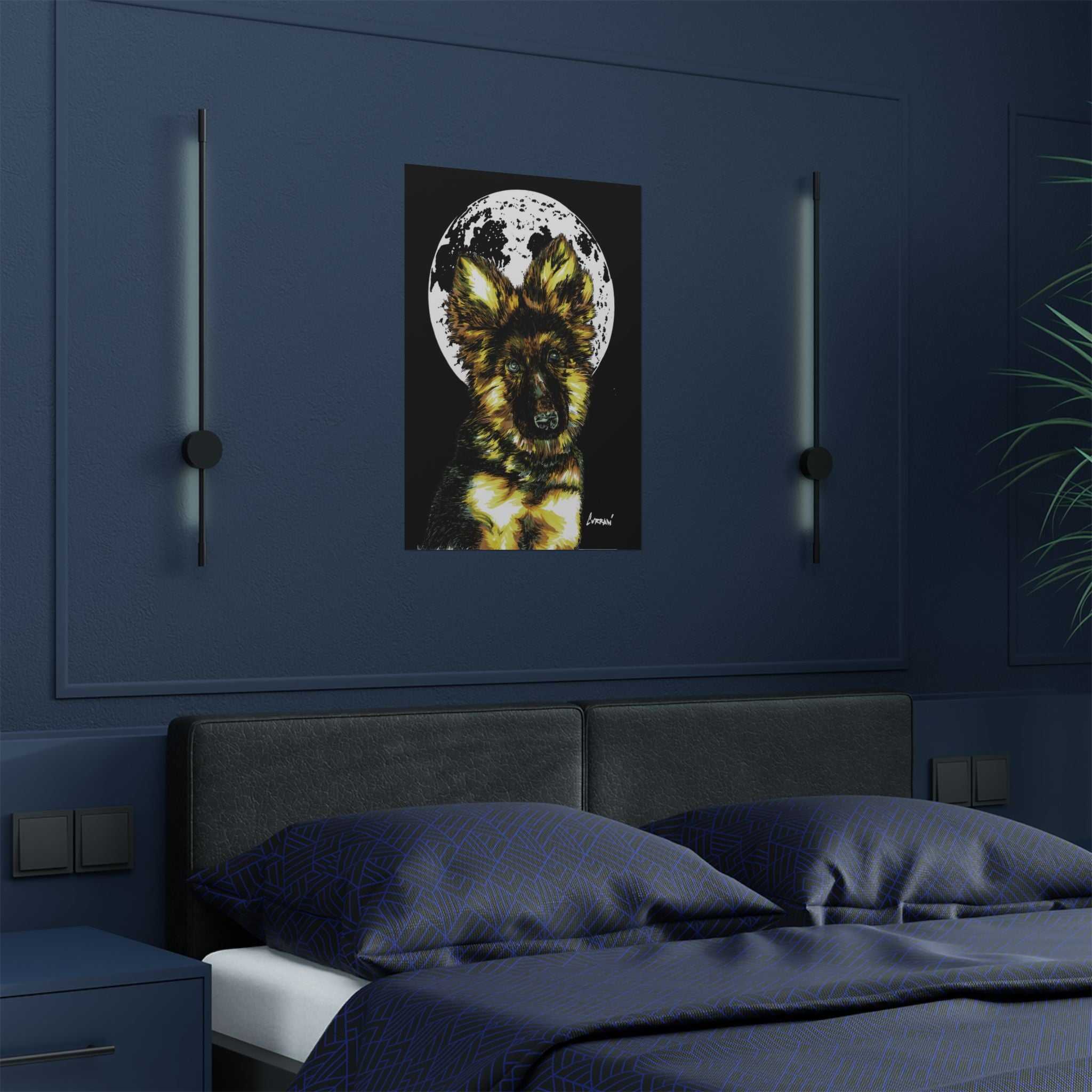 German Shepherd Satin Poster | 300gsm Art Print for Dog Lovers