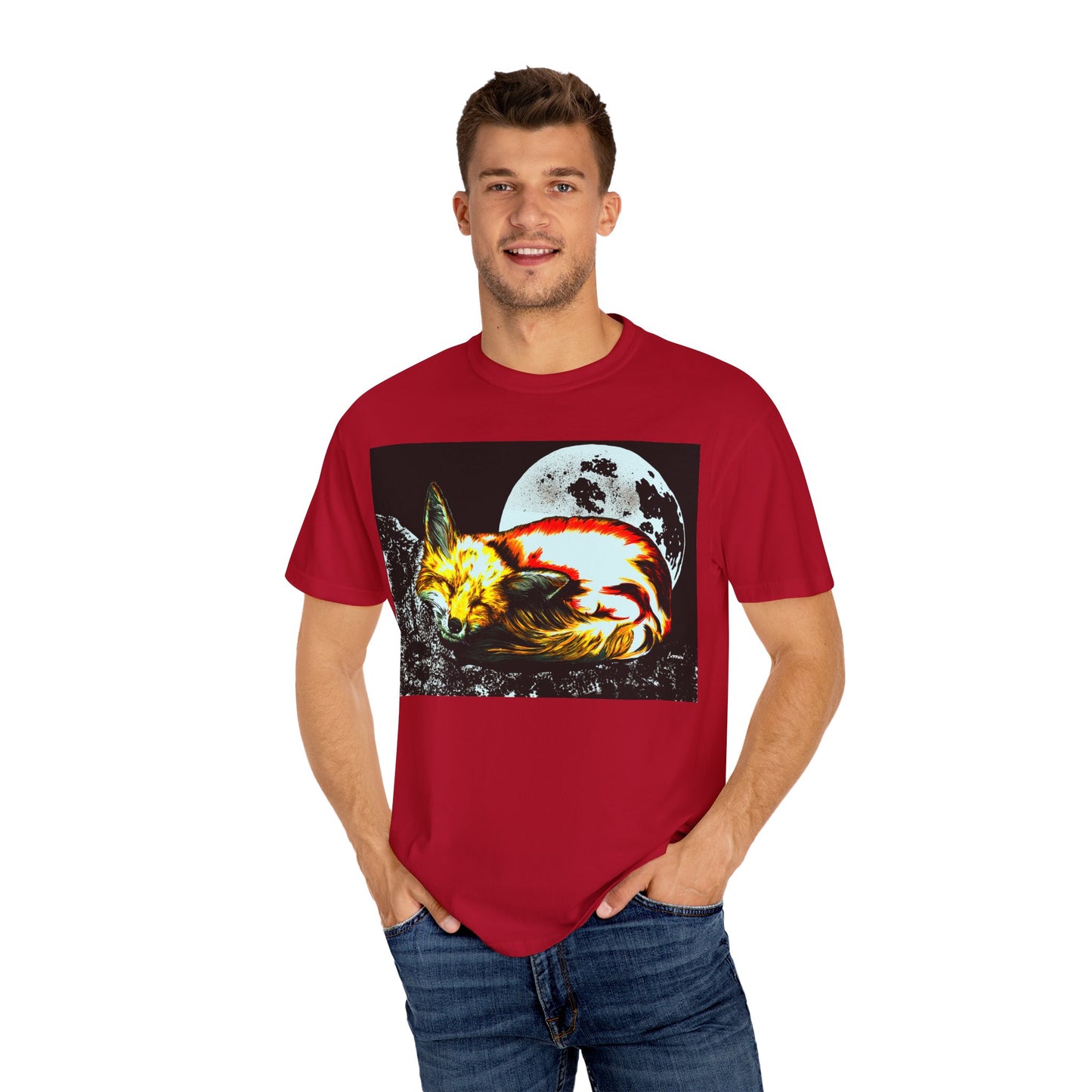 Dreamy Red Fox Graphic Unisex T-Shirt - Night Vibes