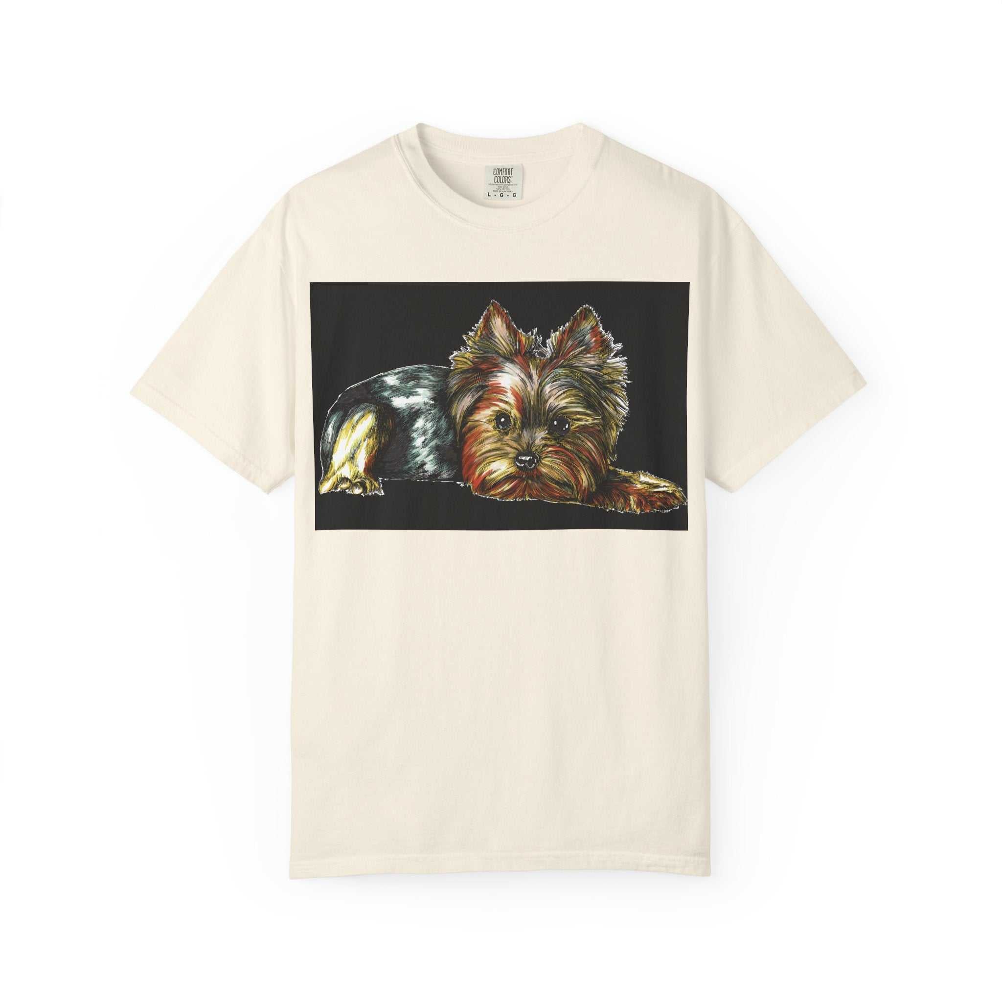 Discover the charm of the Yorkie Terrier Unisex Garment-Dyed T-Shirt – Original Hand-Drawn Art, a must-have for dog lovers everywhere.