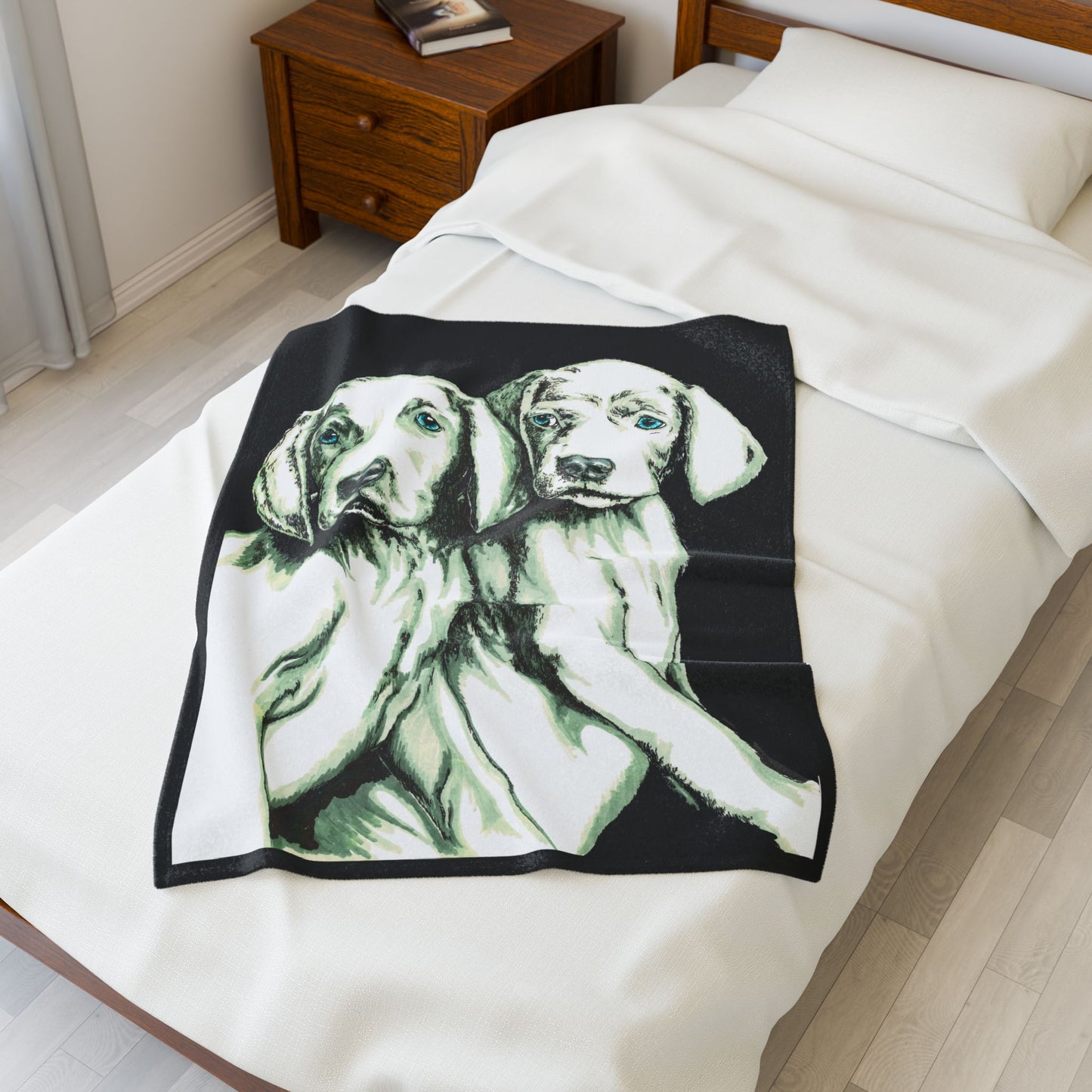 Two Puppy Design Plush Blanket