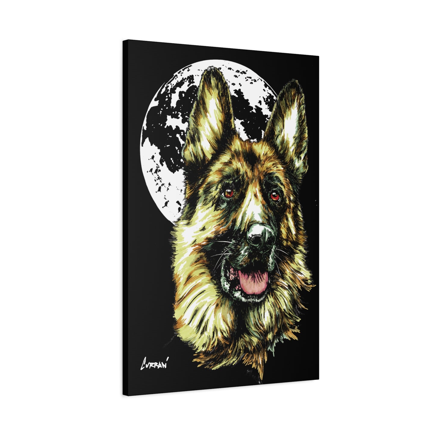 German Shepherd Print, Hand-Drawn Dog Art,