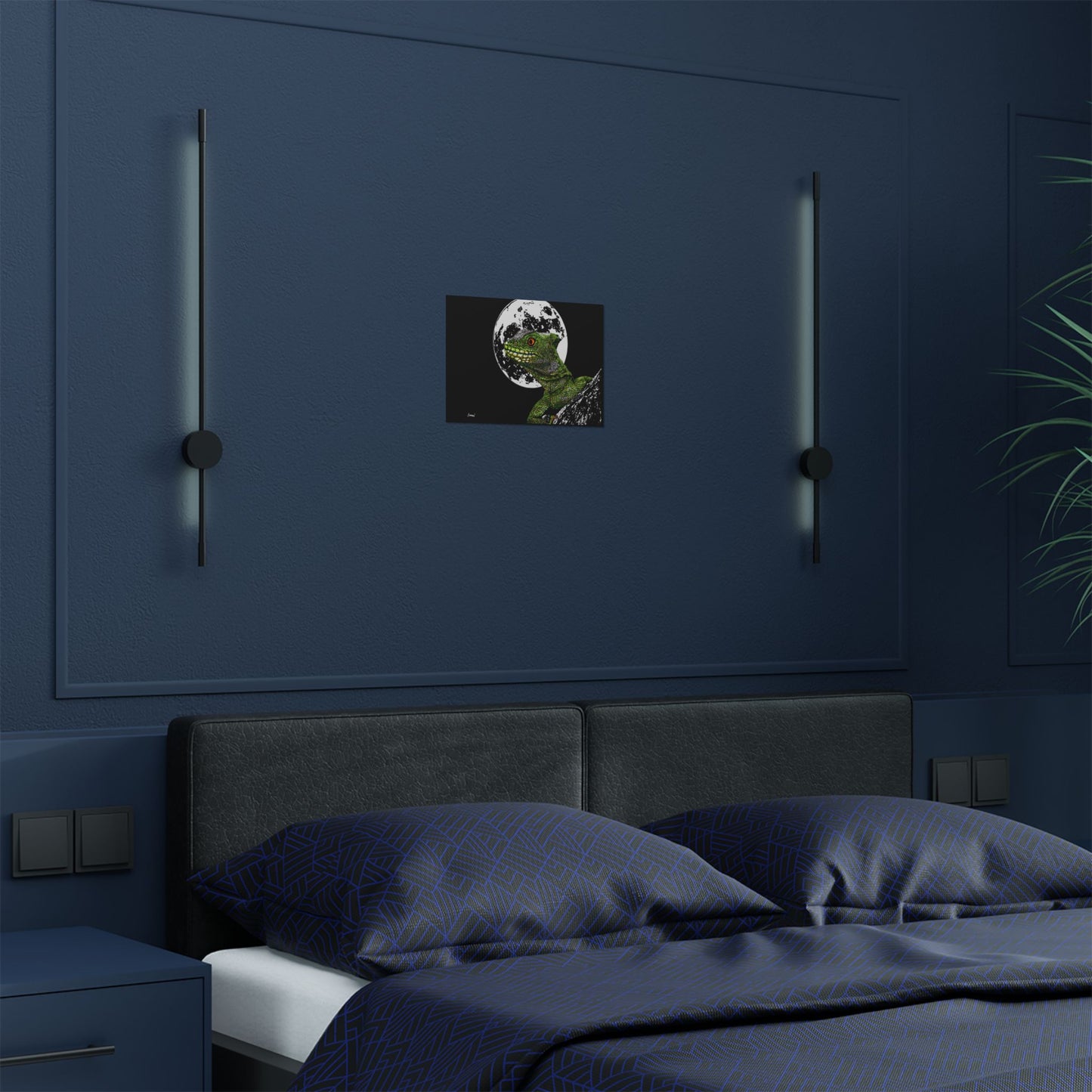 Lizard Moon Satin Poster | 300gsm Art Print for Home Décor