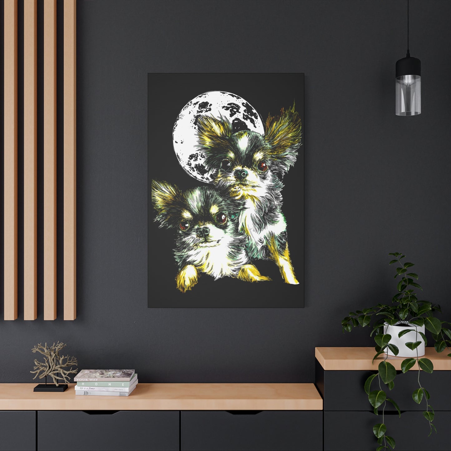 Chihuahuas Wall Art Print of the Original, hand drawn art