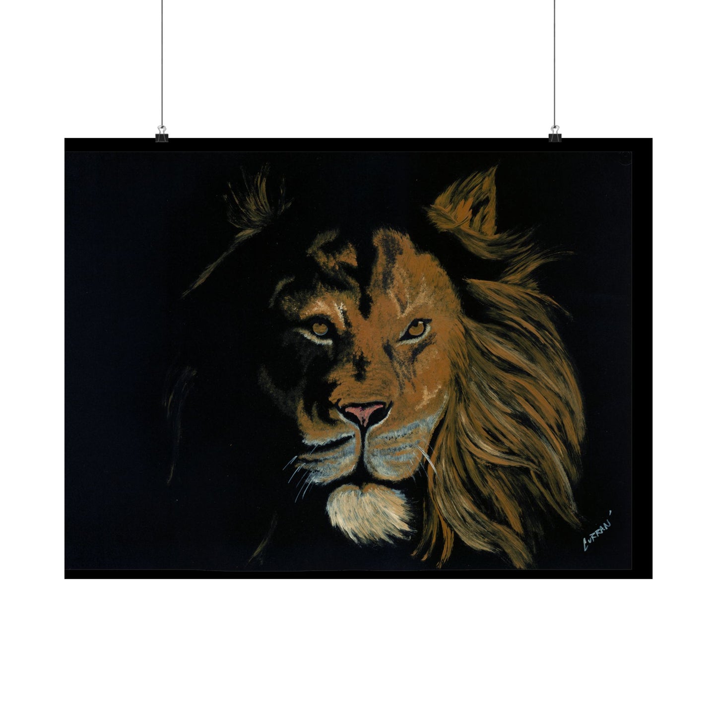 Majestic Lion Satin Poster - 300gsm Art Print for Home Decor