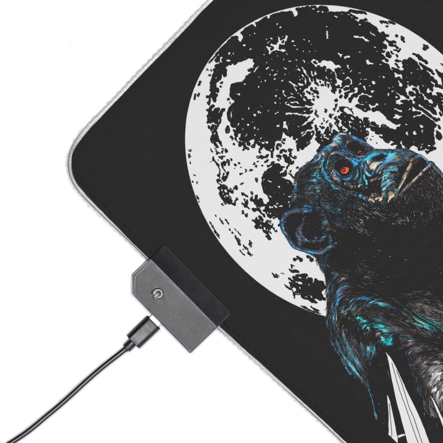 Gorilla Moon LED Gaming Mouse Pad - Illuminate Your Setup