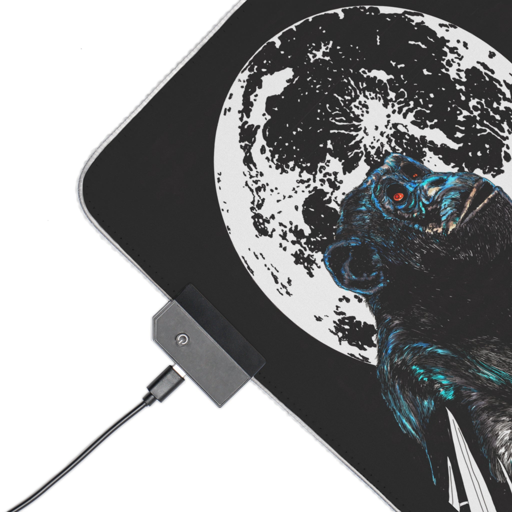 Gorilla Moon LED Gaming Mouse Pad - Illuminate Your Setup