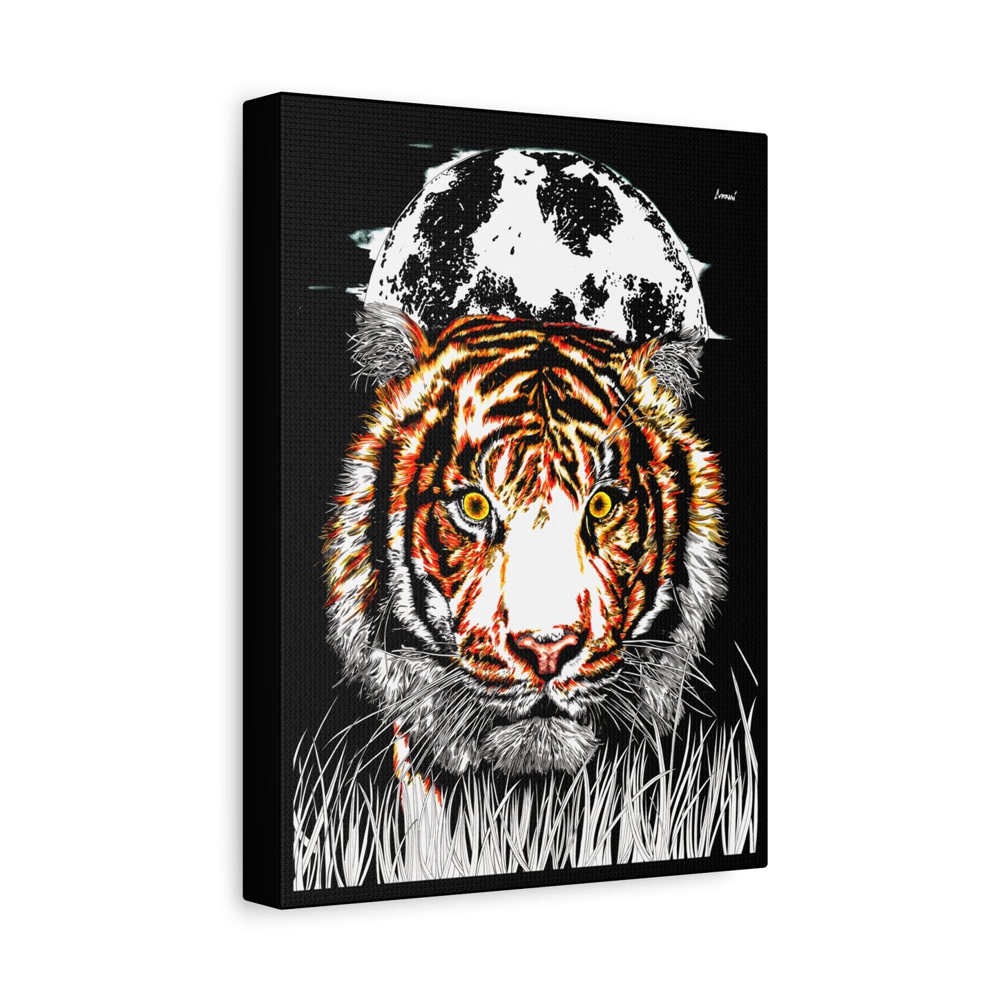 Tiger Wall Art Print of the Original, hand drawn wall art of a Tiger