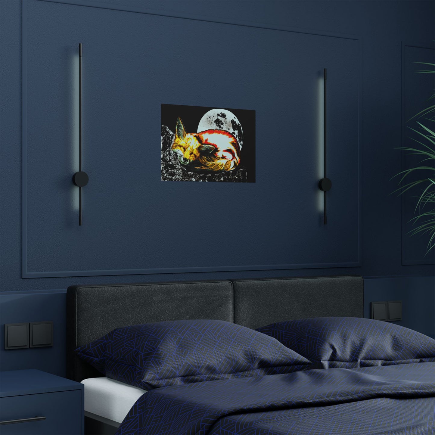 Dreamy Fox Satin Poster - 300gsm Art Print for Animal Lovers