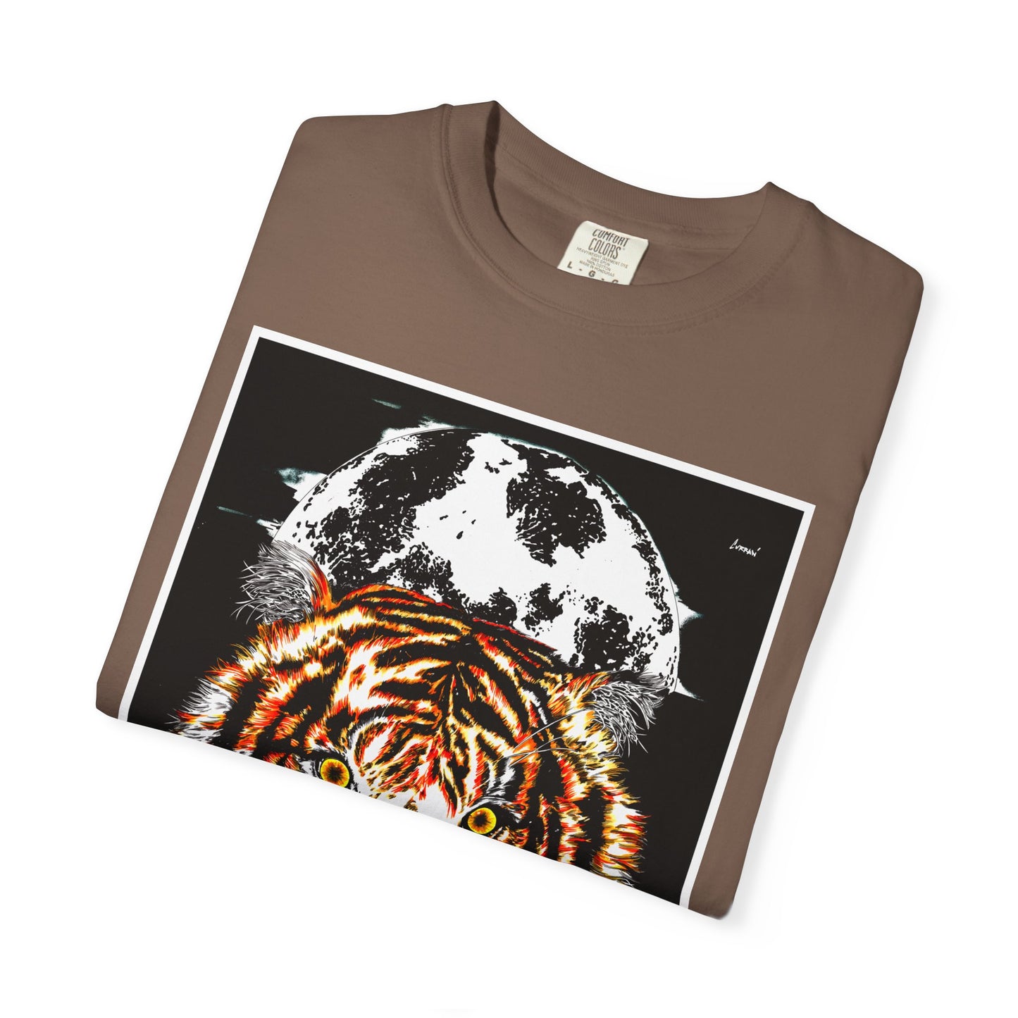 Tiger Garment-Dyed Graphic T-Shirt - Unisex Wild Animal Tee