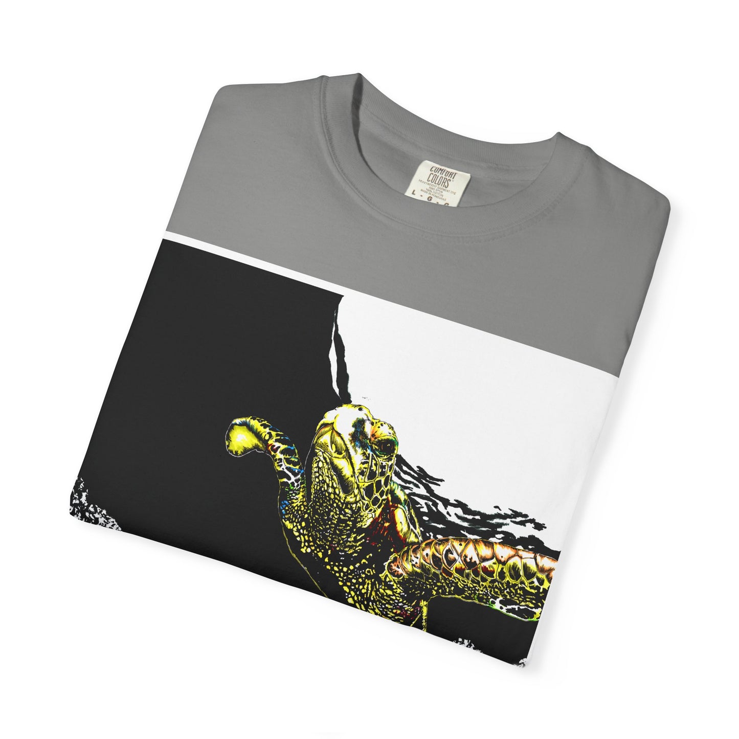 Sea Turtle Garment-Dyed Graphic Tee - Unisex Ocean Style T-Shirt