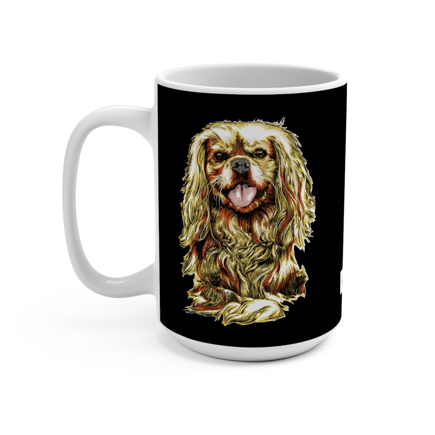 Cavalier King Charles Spaniel Art Mug – 15oz Ceramic Cup