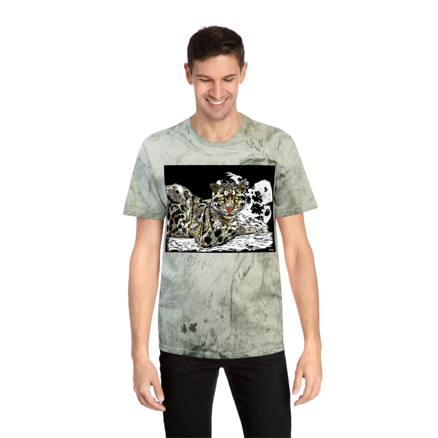 Leopard in the Moonlight T Shirt Original Hand Drawn Art