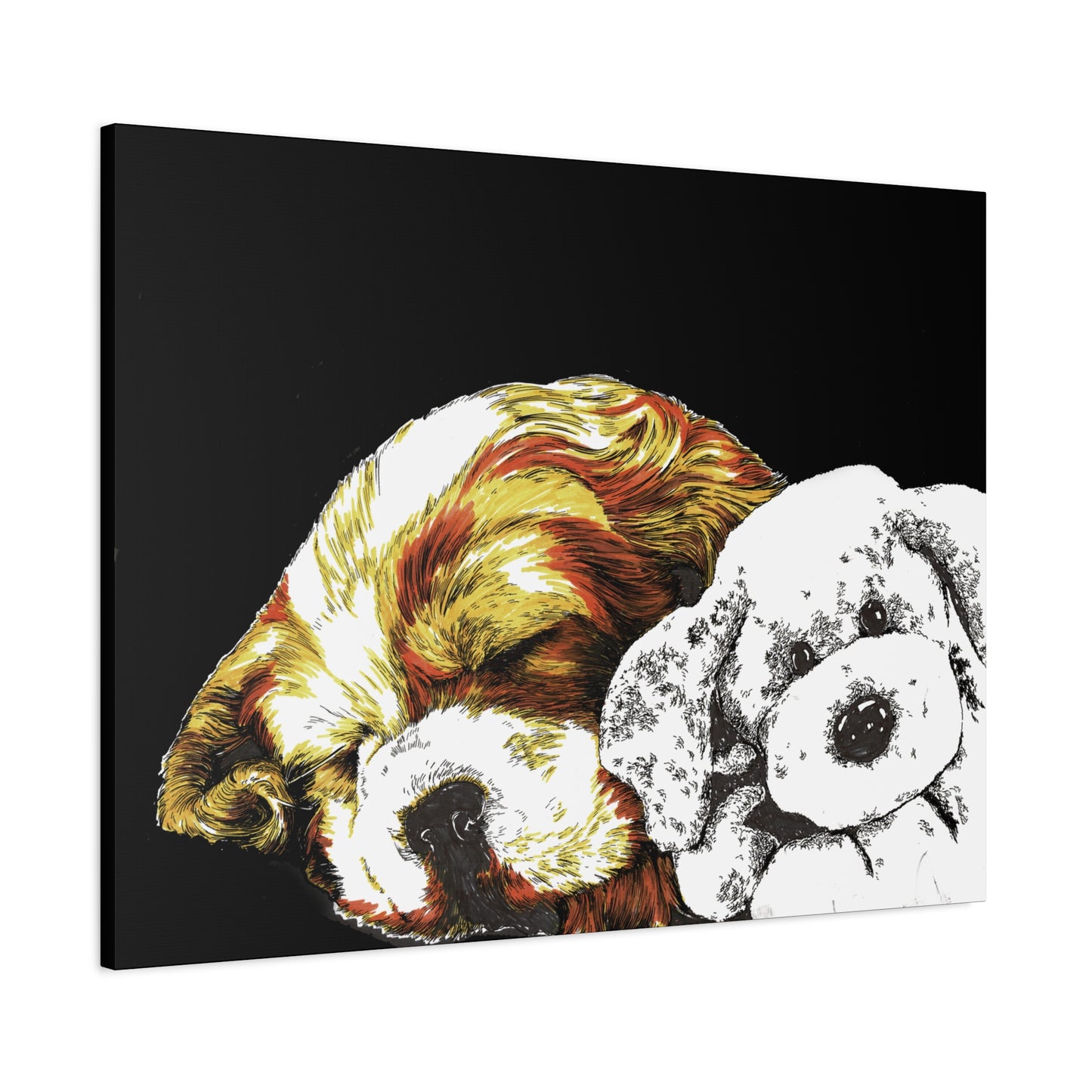 Cocker Spaniel Puppy Print, Hand-Drawn Dog Art