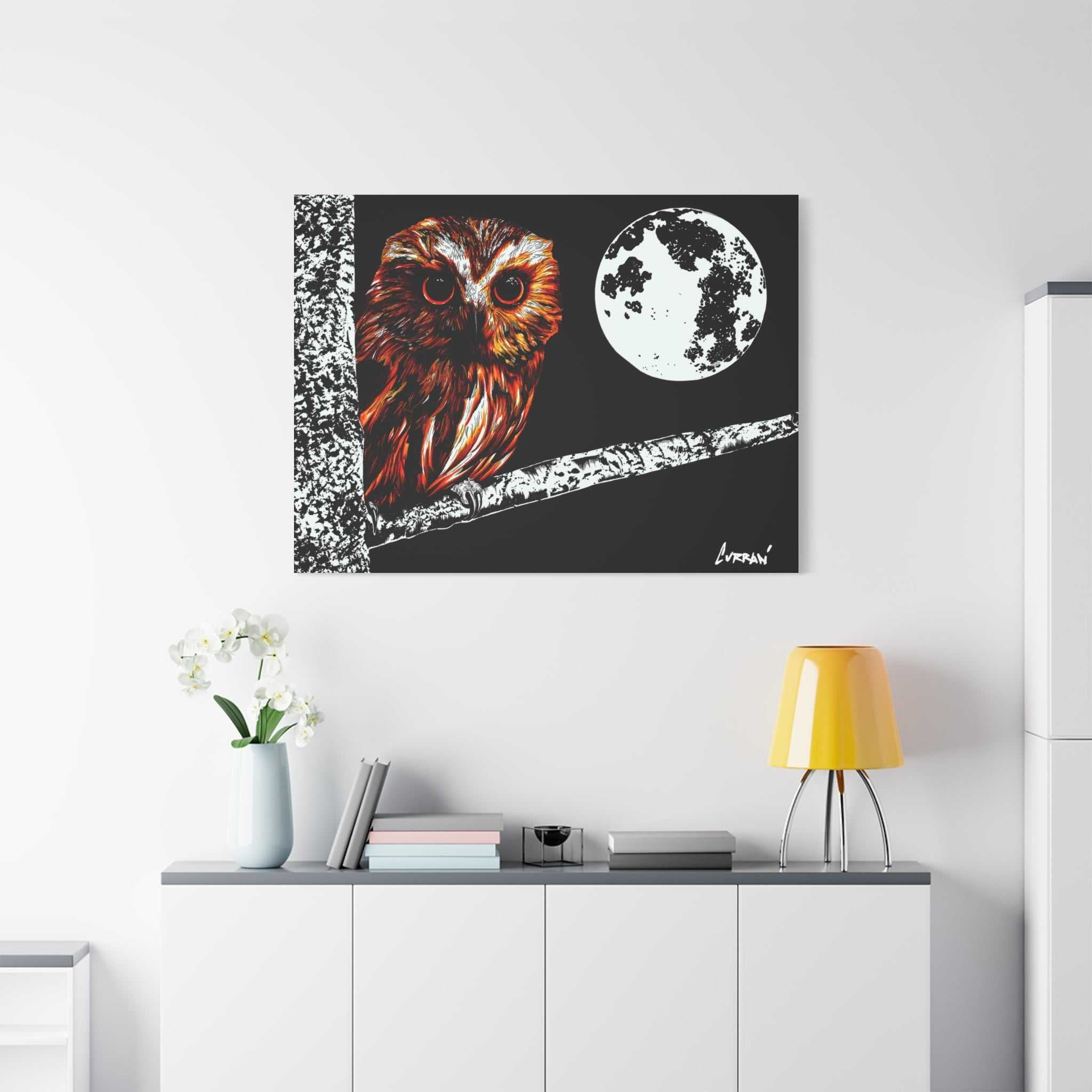 Owl in a Tree, print of my original hand drawn art
