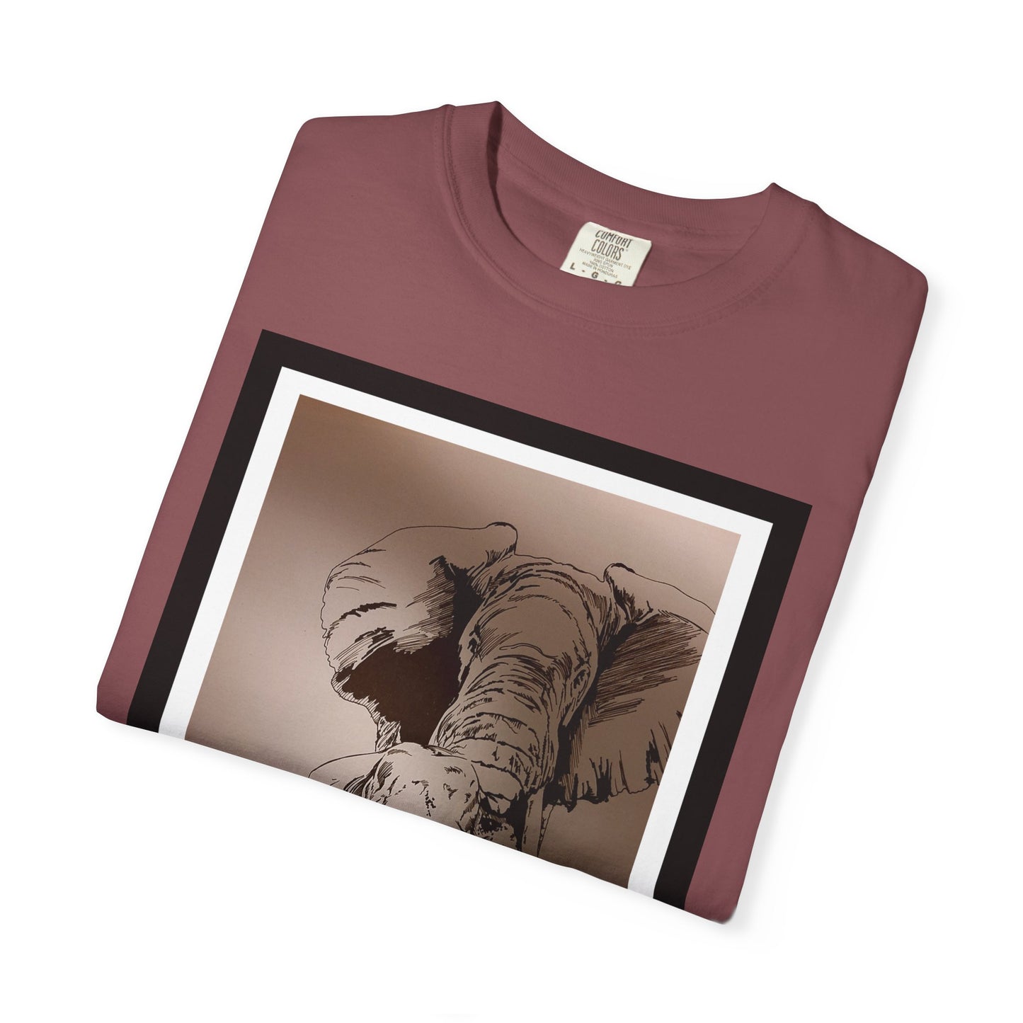 Elephant Family Garment-Dyed T-Shirt | Nature Lover's Tee