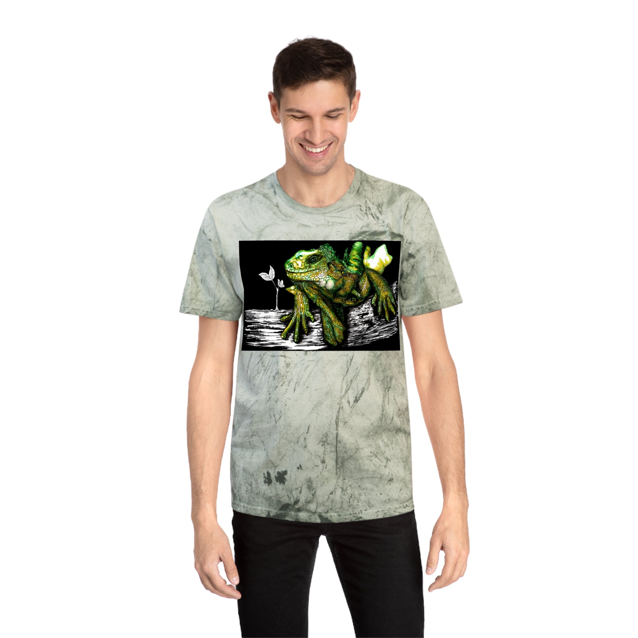 Iguana Unisex Color Blast T-Shirt - Vibrant Nature-Inspired