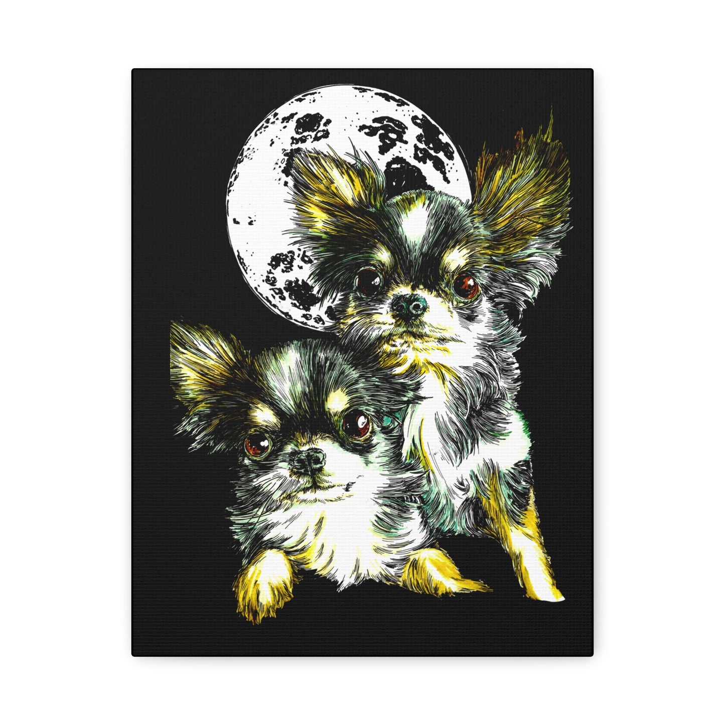 Chihuahuas Wall Art Print of the Original, hand drawn art