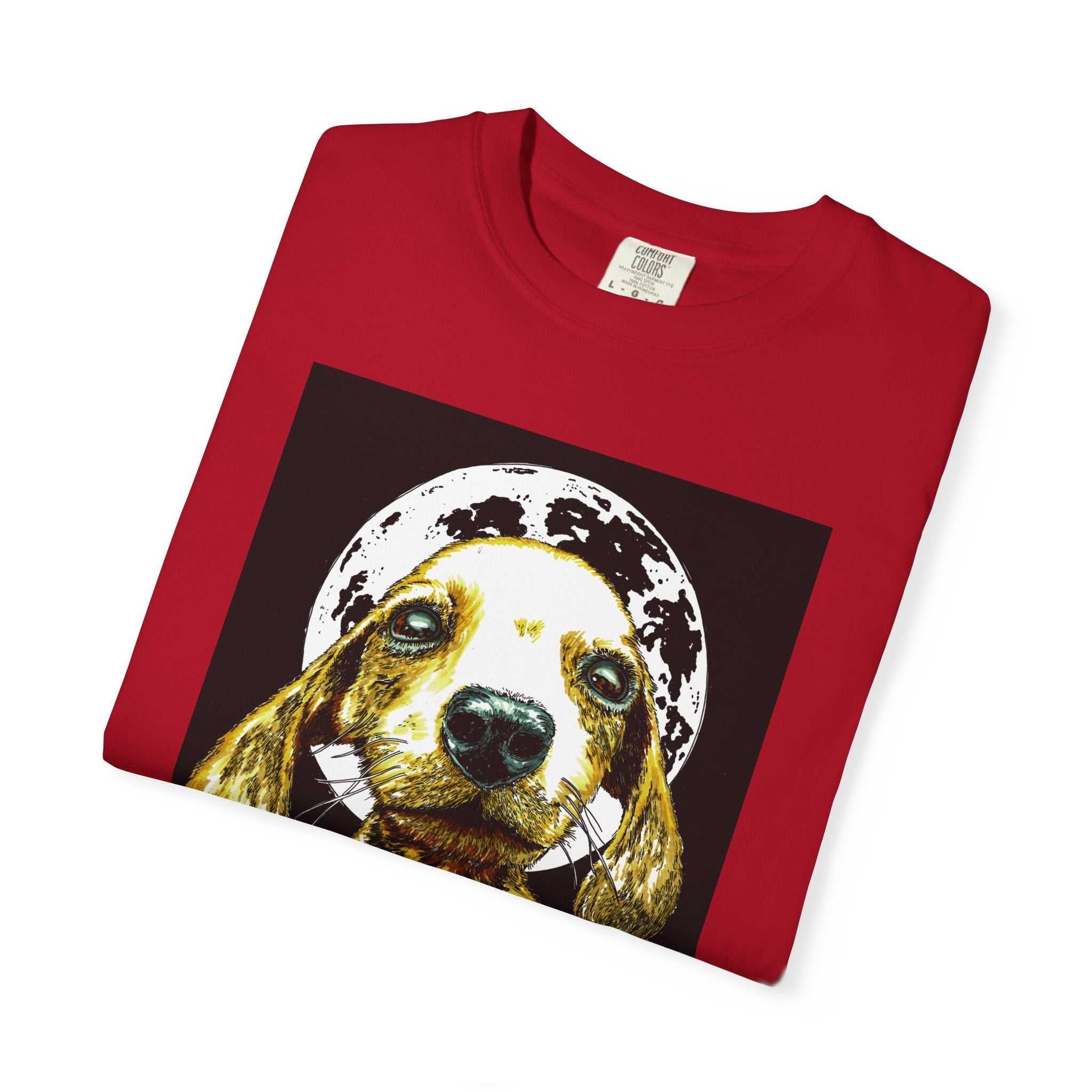 Unisex Garment-Dyed T-Shirt, Original Hand-Painted Puppy Art