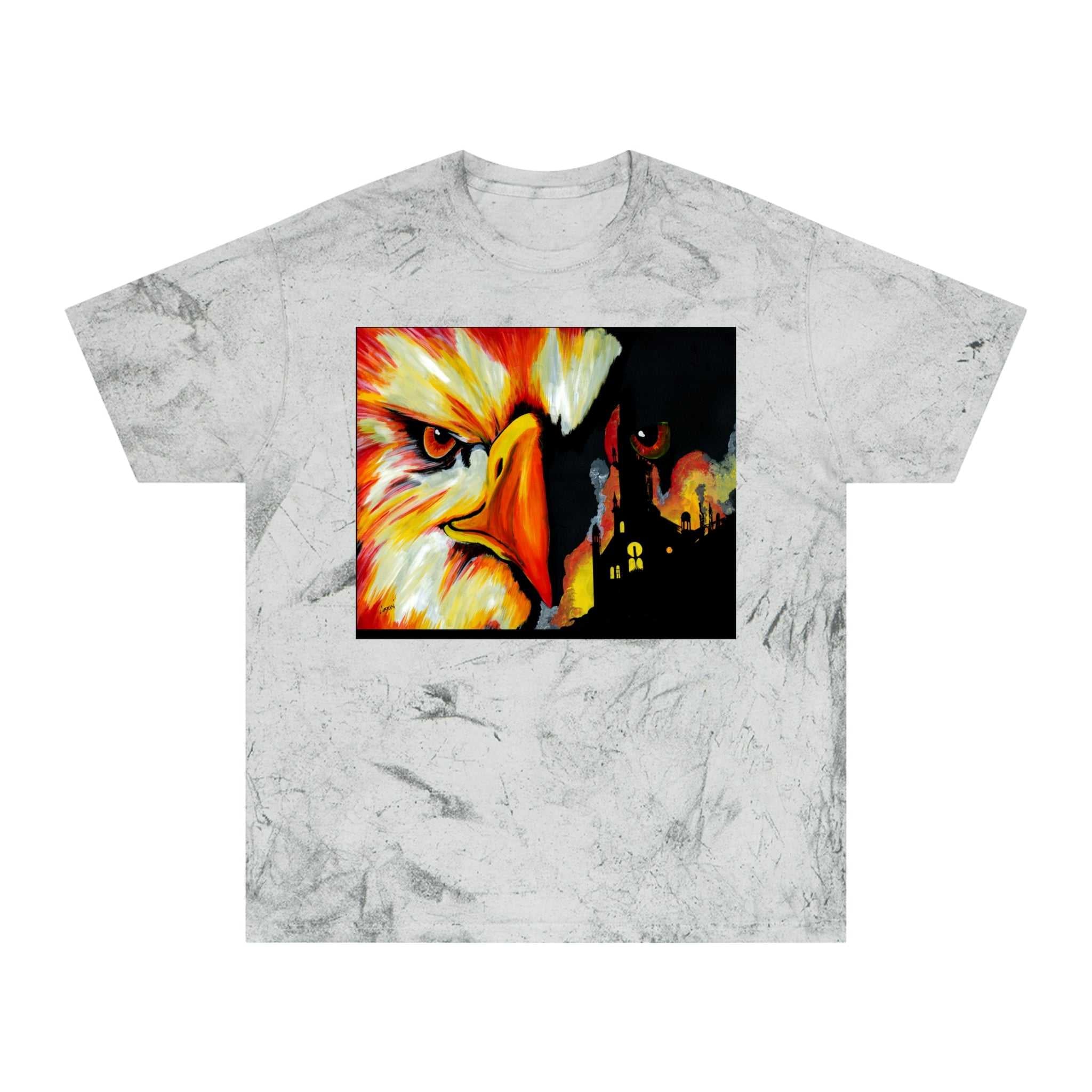 Phoenix Rising Color Blast T Shirt Original Hand Painted Art