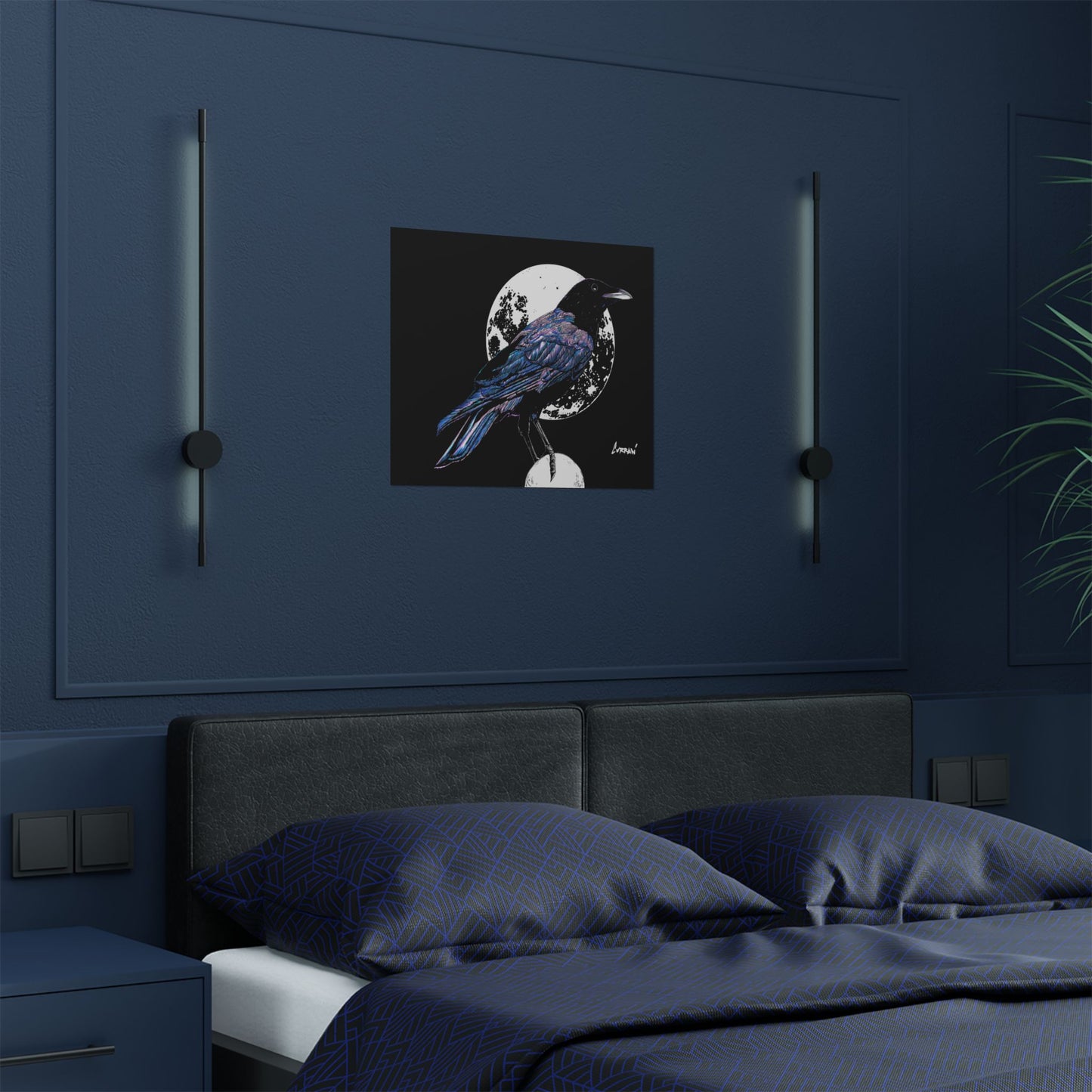 Mystical Crow Satin Poster - 300gsm Art Print