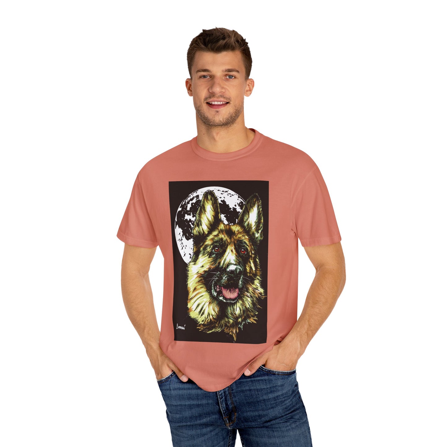 German Shepherd Hand Painted Unisex T-shirt