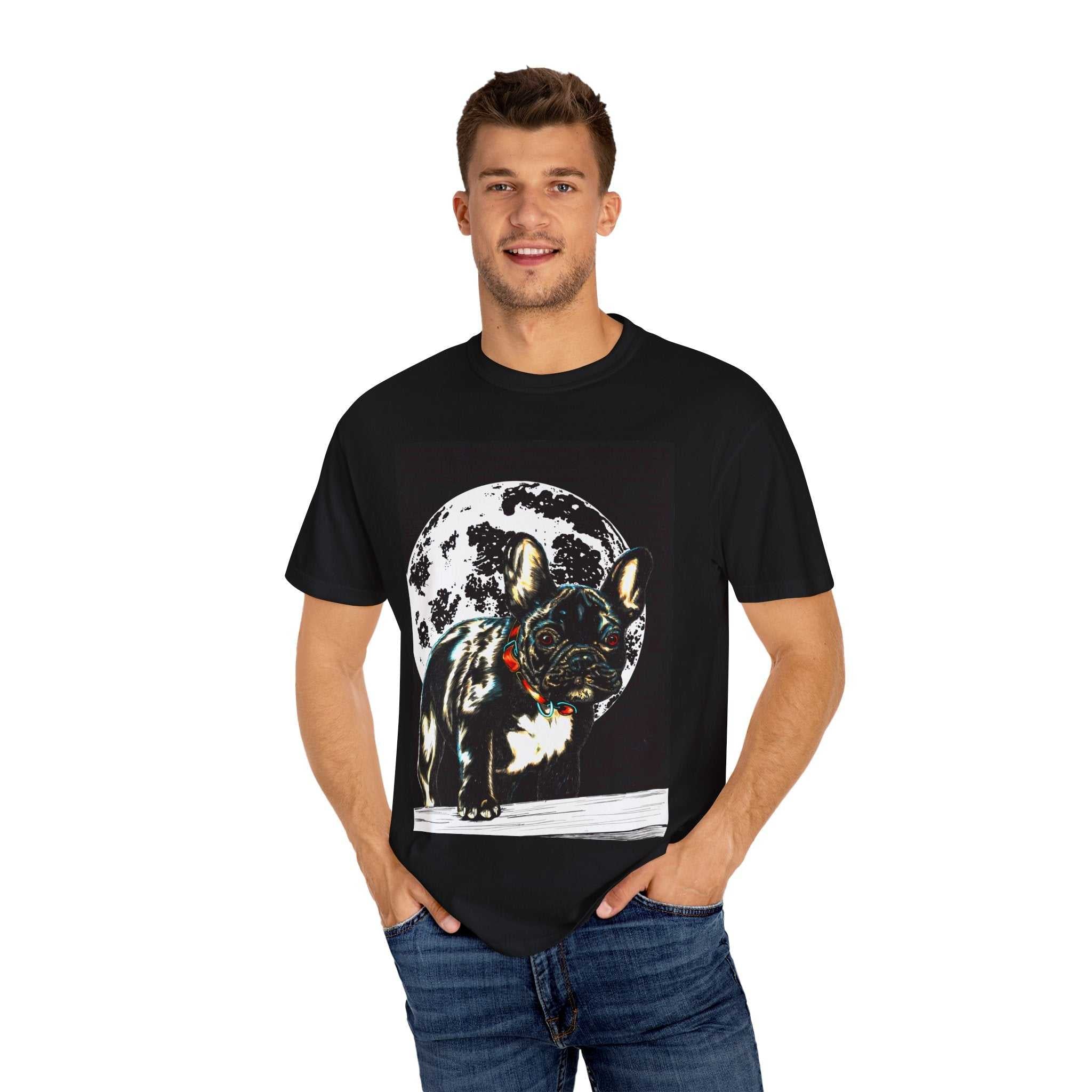 Moonlit French Bulldog Unisex T-Shirt - Pet Lovers Gift