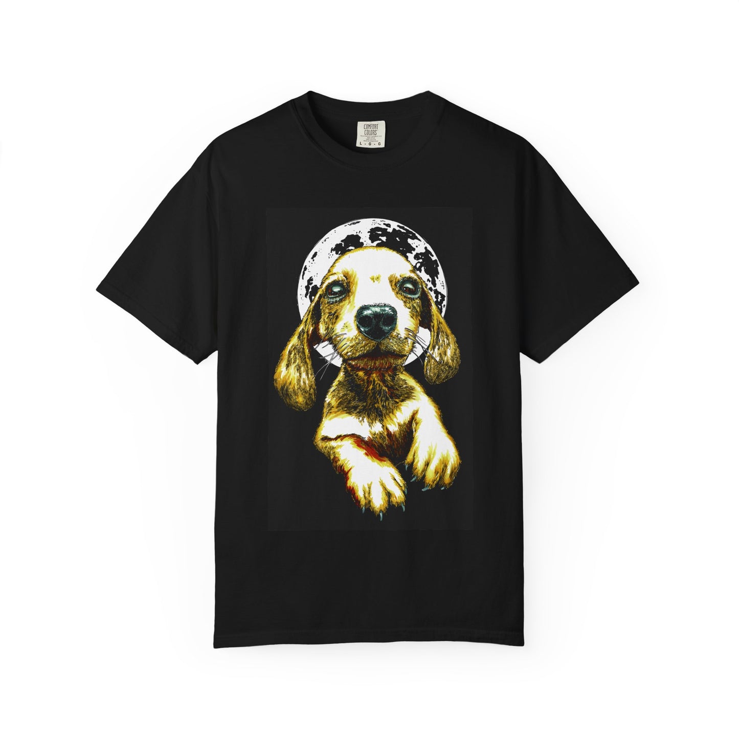 Unisex Garment-Dyed T-Shirt – Original Hand-Painted Puppy Art