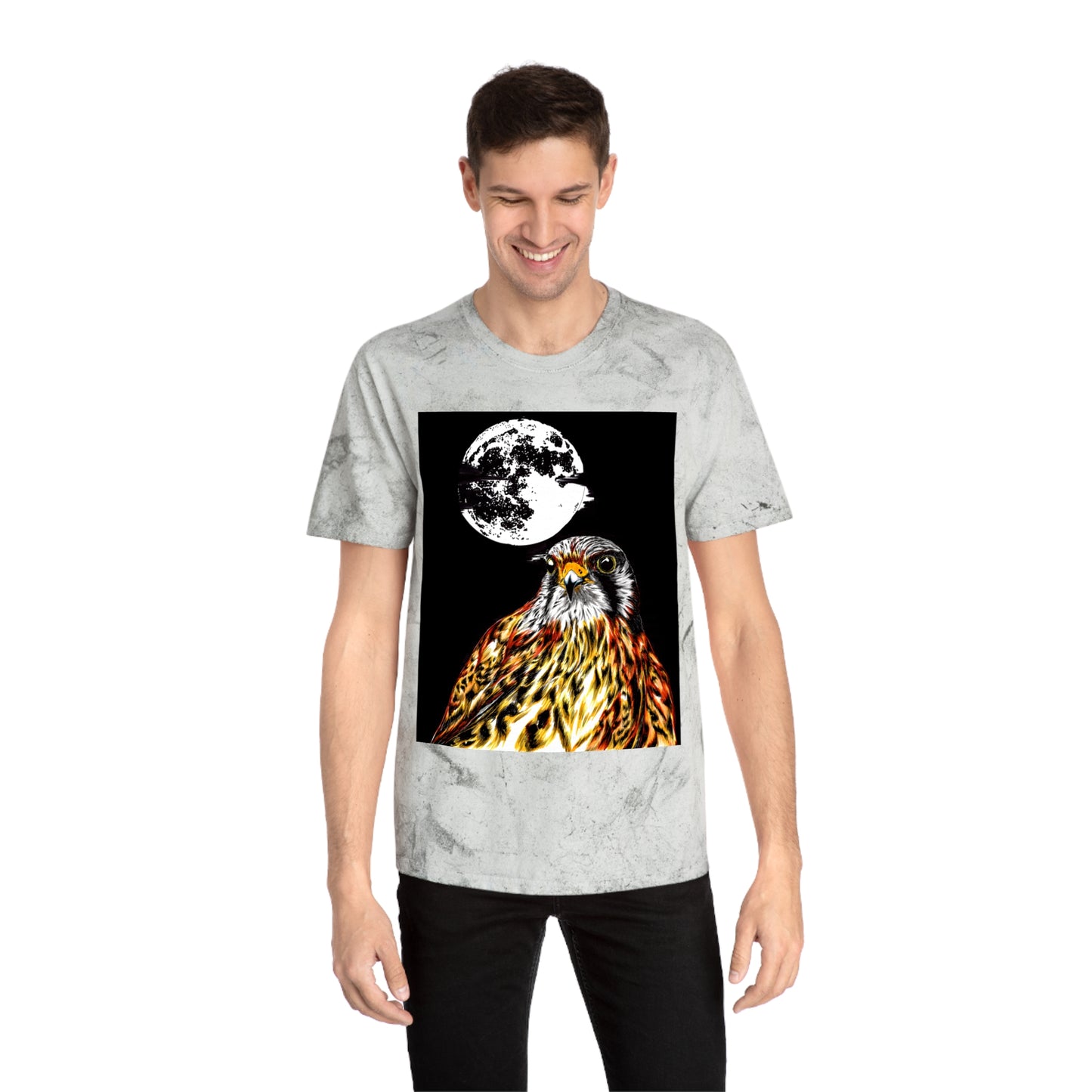 Unisex Color Blast Falcon T-Shirt Bohemian Nature Vibe
