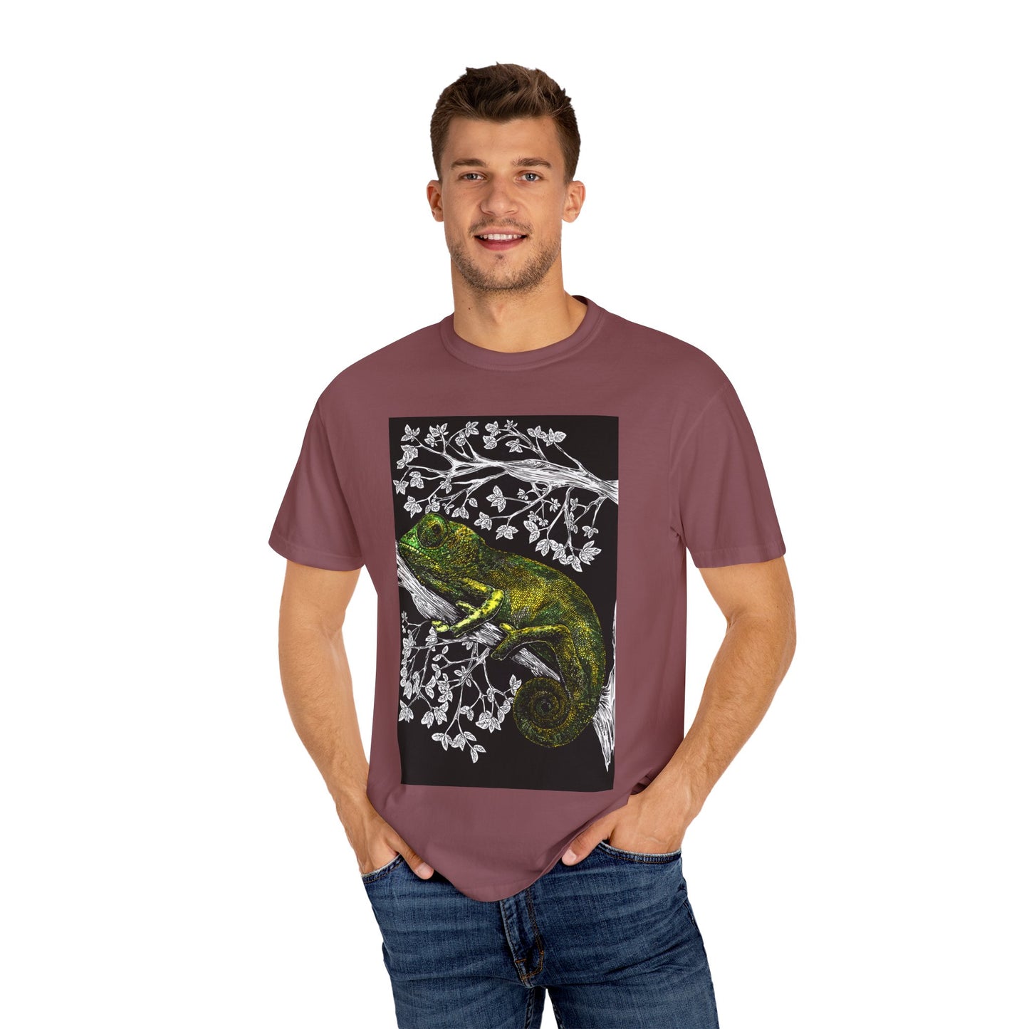 Chameleon Art Unisex Garment-Dyed T-Shirt - Nature Lover's