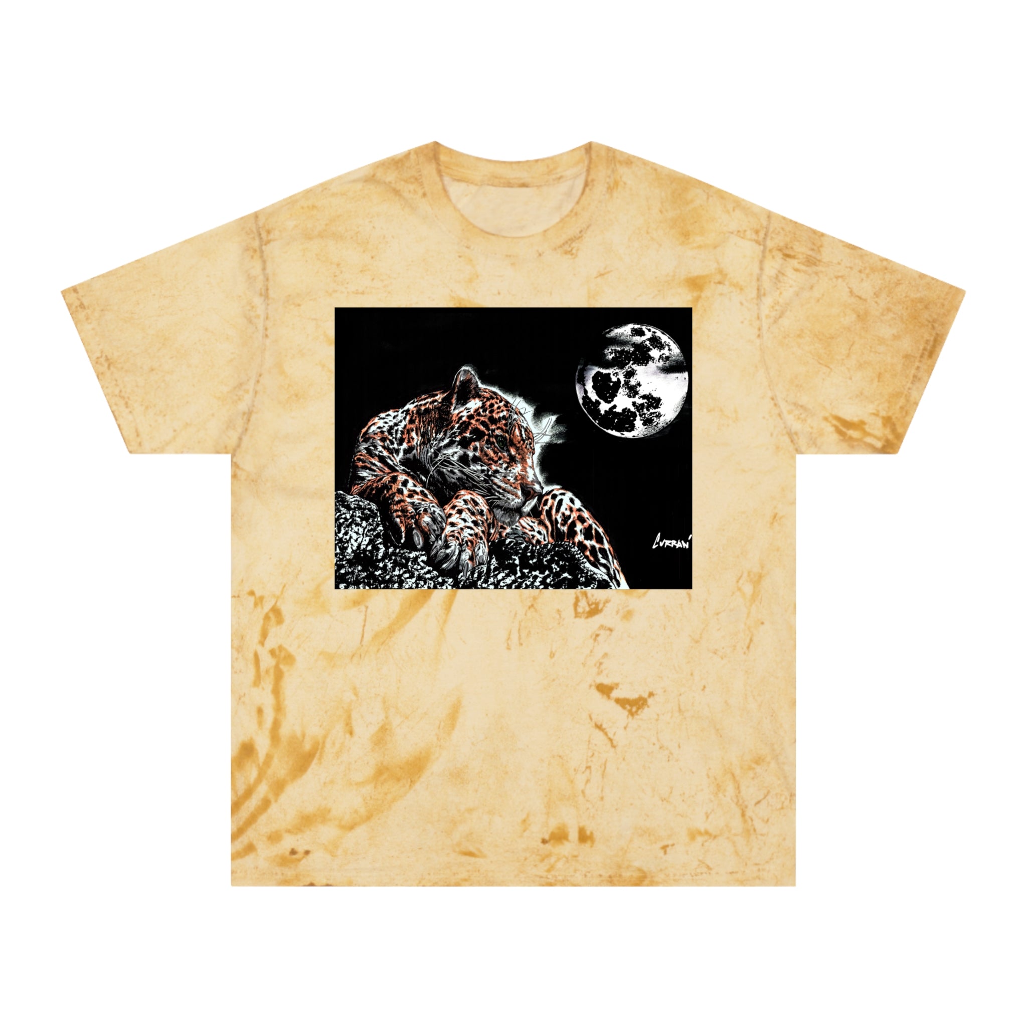 Leopard in the Moonlight T Shirt Original Hand Drawn Art