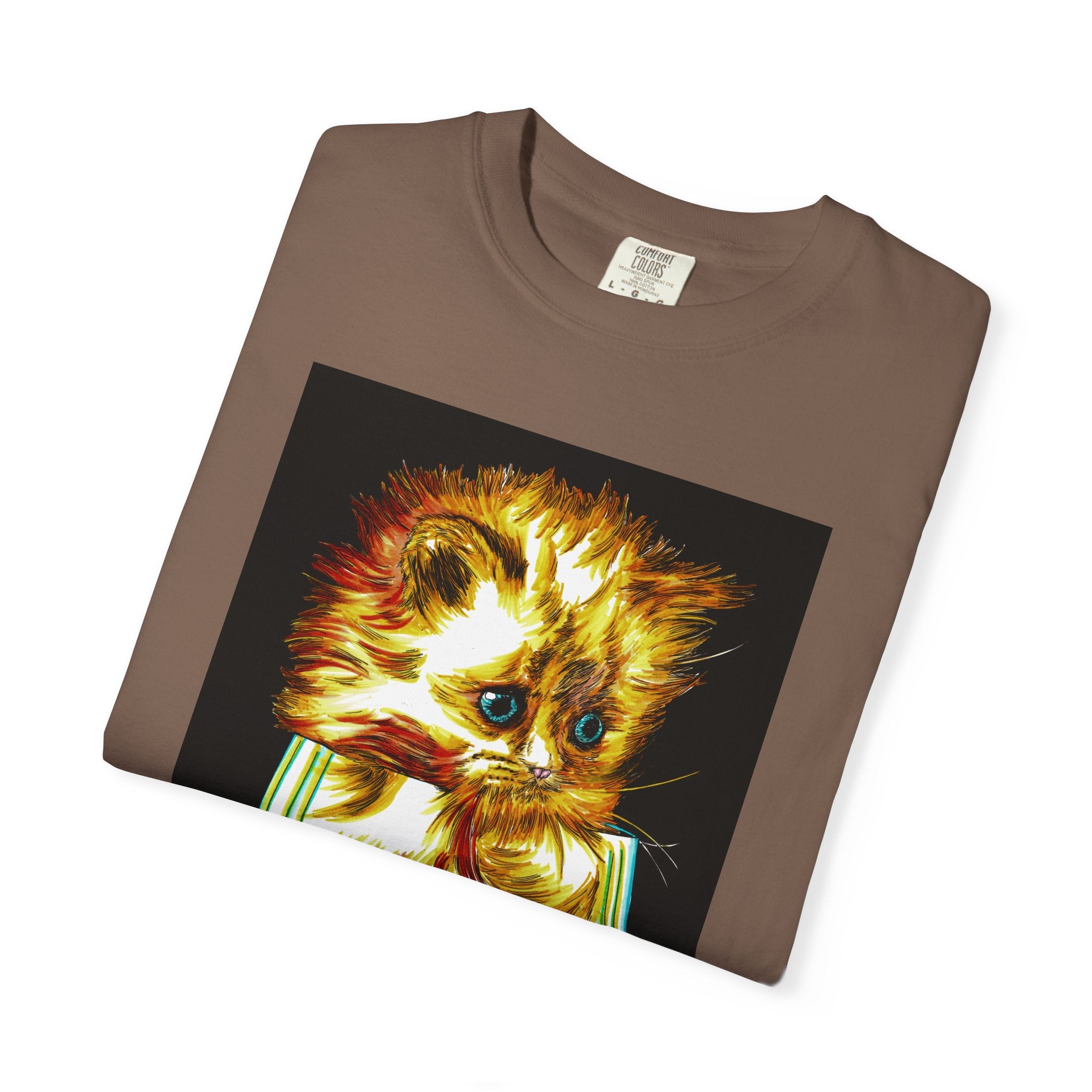 Kitten in a Glass Unisex T-shirt - Hand Drawn Art