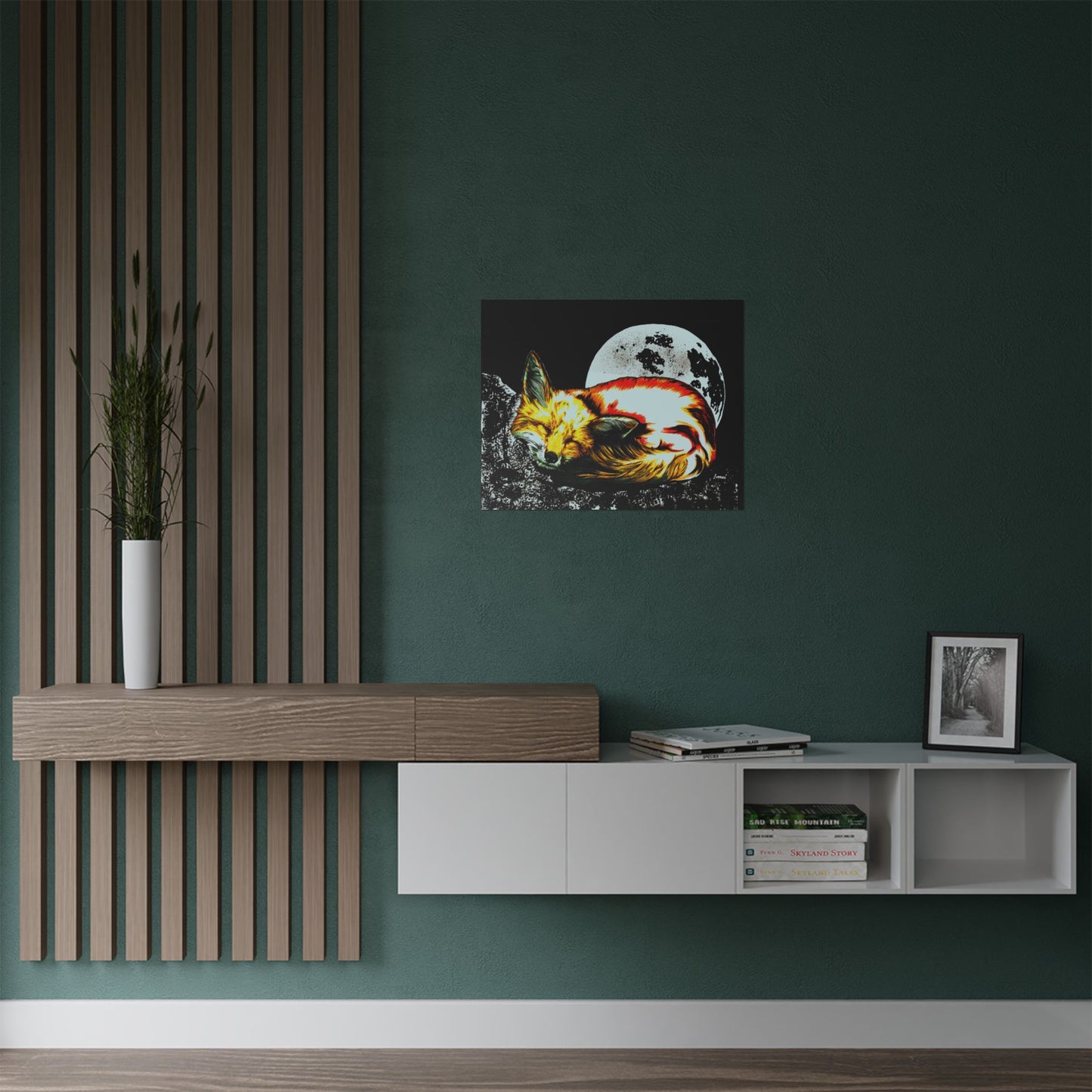 Dreamy Fox Satin Poster - 300gsm Art Print for Animal Lovers