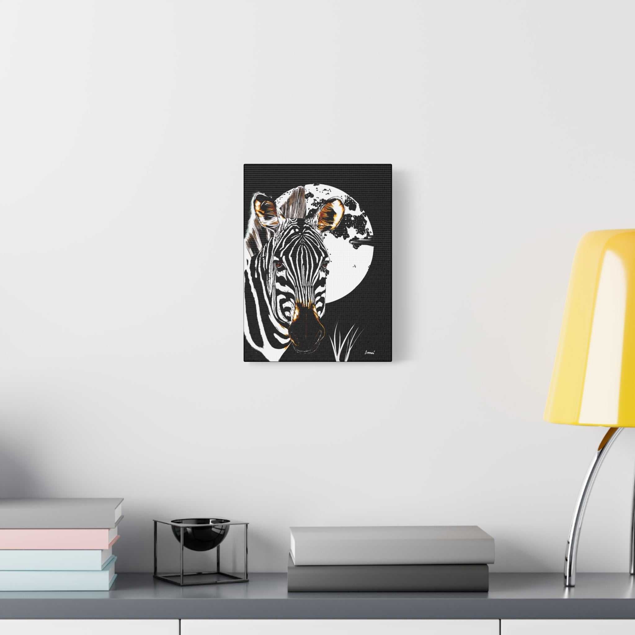 Zebra Wall Art, Zebra Print, Hand-Drawn Zebra, Wildlife Art, Safari Animal Decor, Nature Wall Art, Black and White Art, Animal Lover Gift Printed on Matte Canvas,