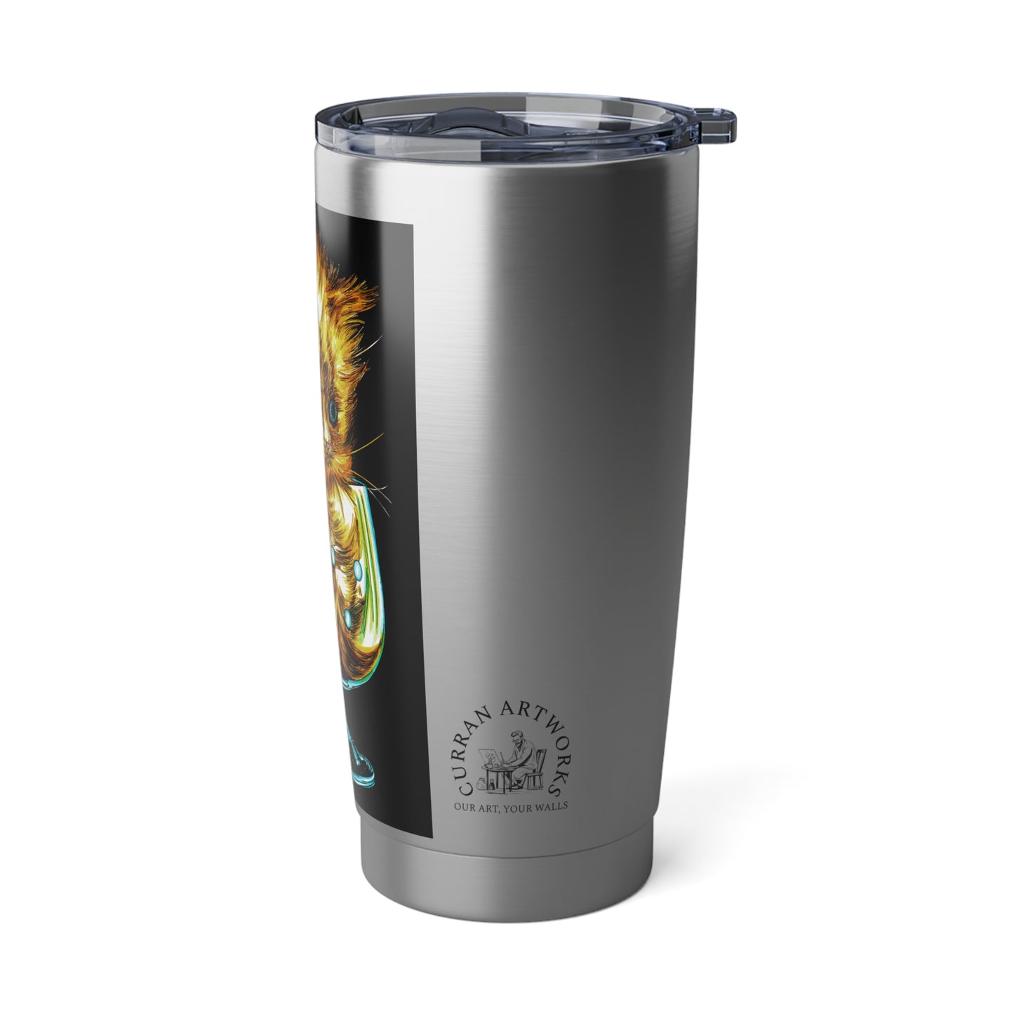 Kitten Art 20oz Tumbler -Original Hand Drawn Art