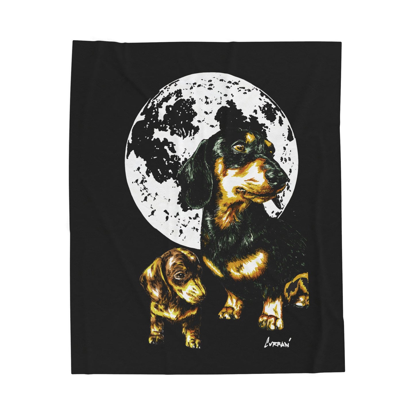 Dachshund Moon Plush Blanket Perfect Gift for Pet Lovers