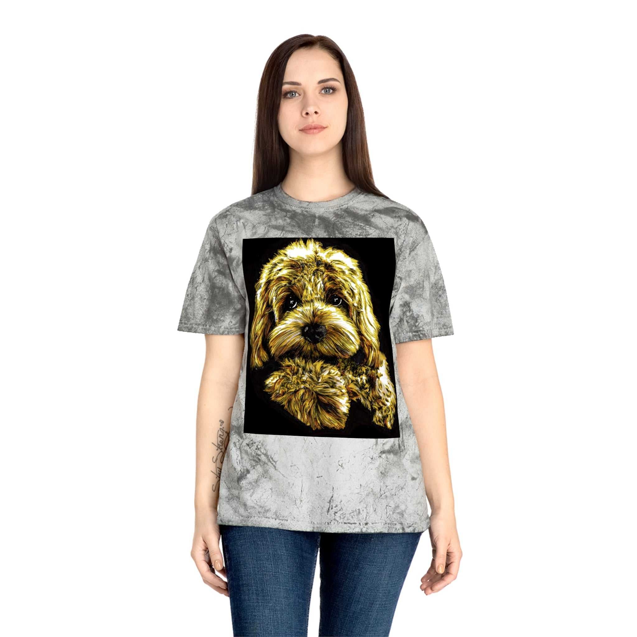 Get your hands on the adorable Puppy Color Blast Lover T-Shirt - Unisex Pet Portrait Tee today! Perfect for all dog lovers.