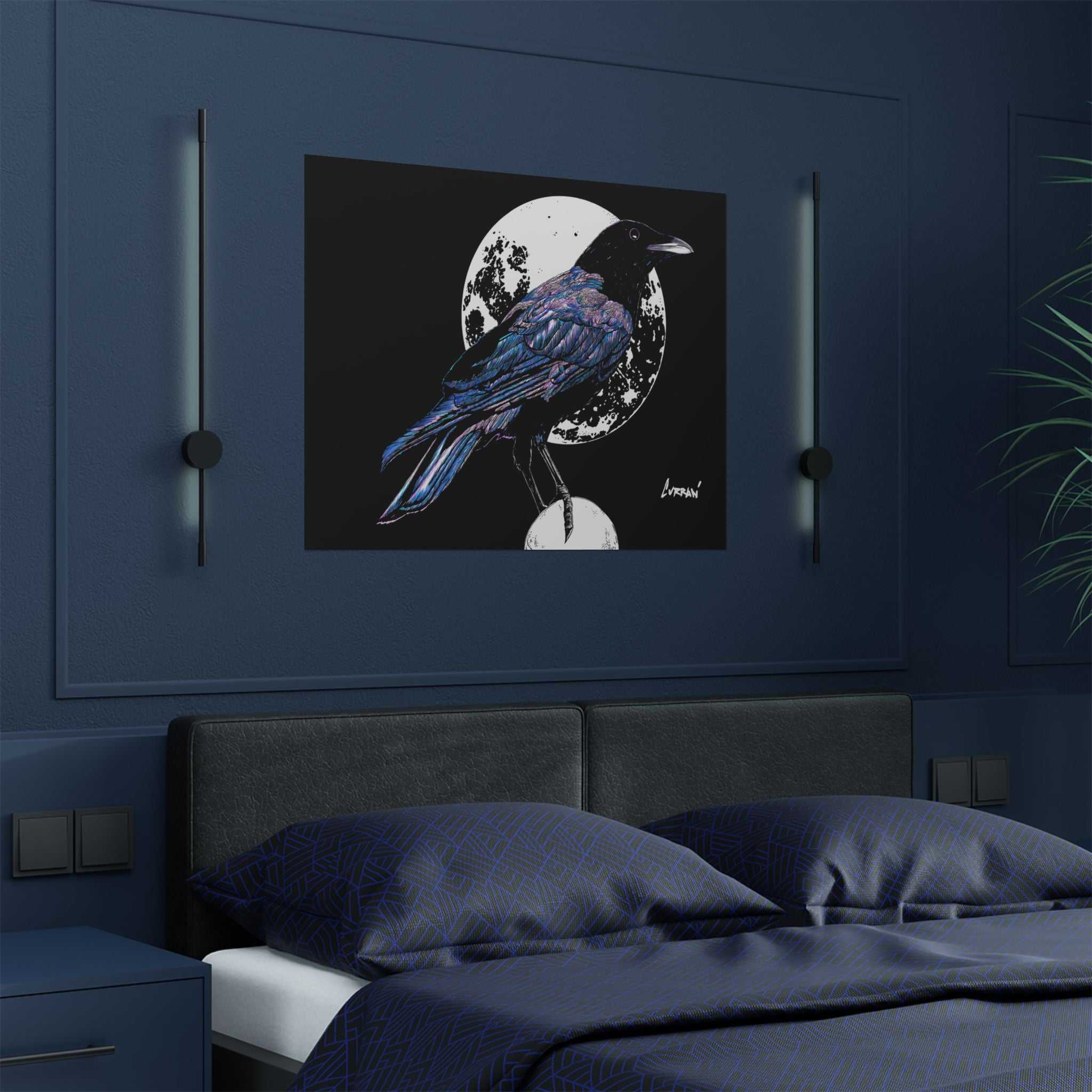 Mystical Crow Satin Poster - 300gsm Art Print