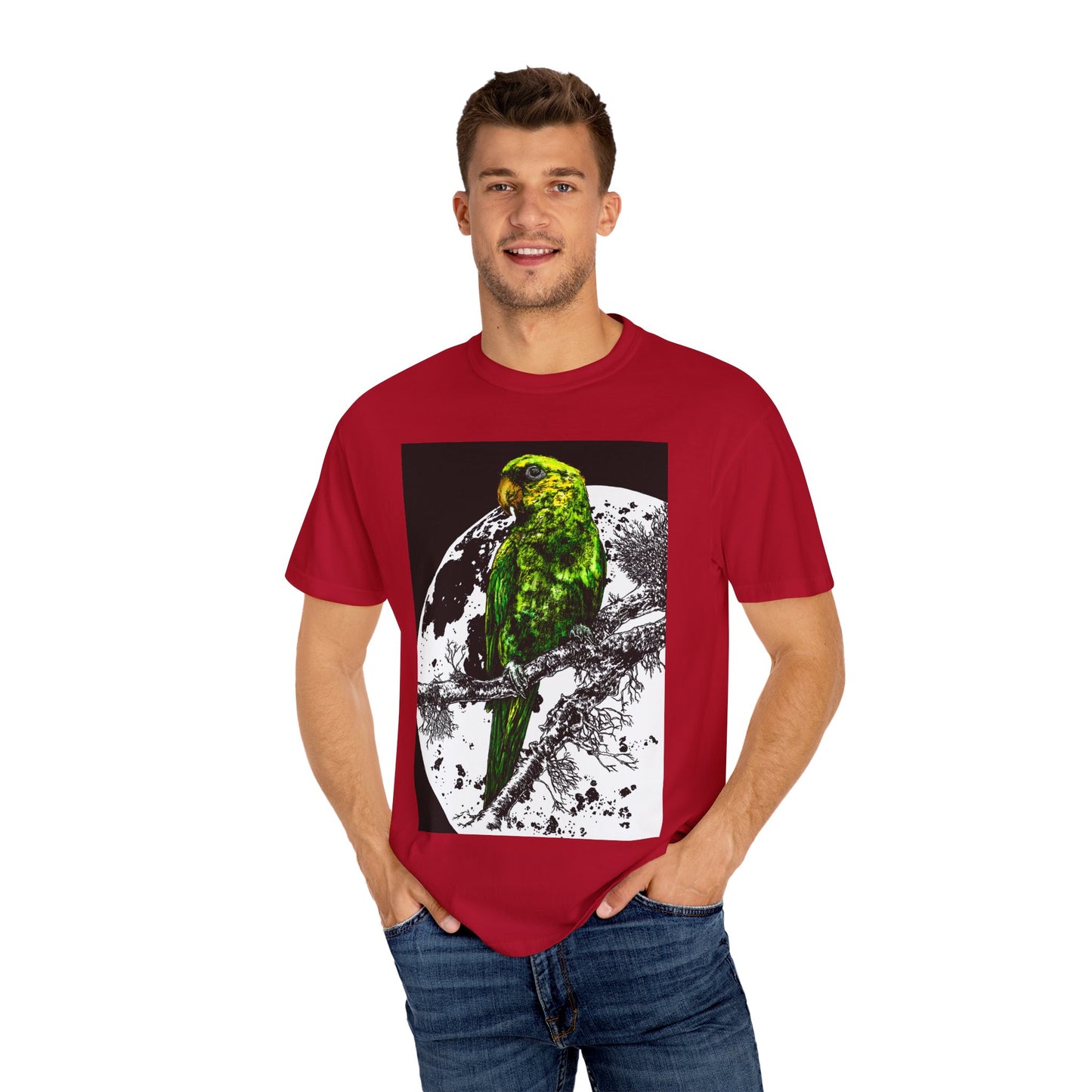 Parrot in the Moonlight Unisex T-shirt