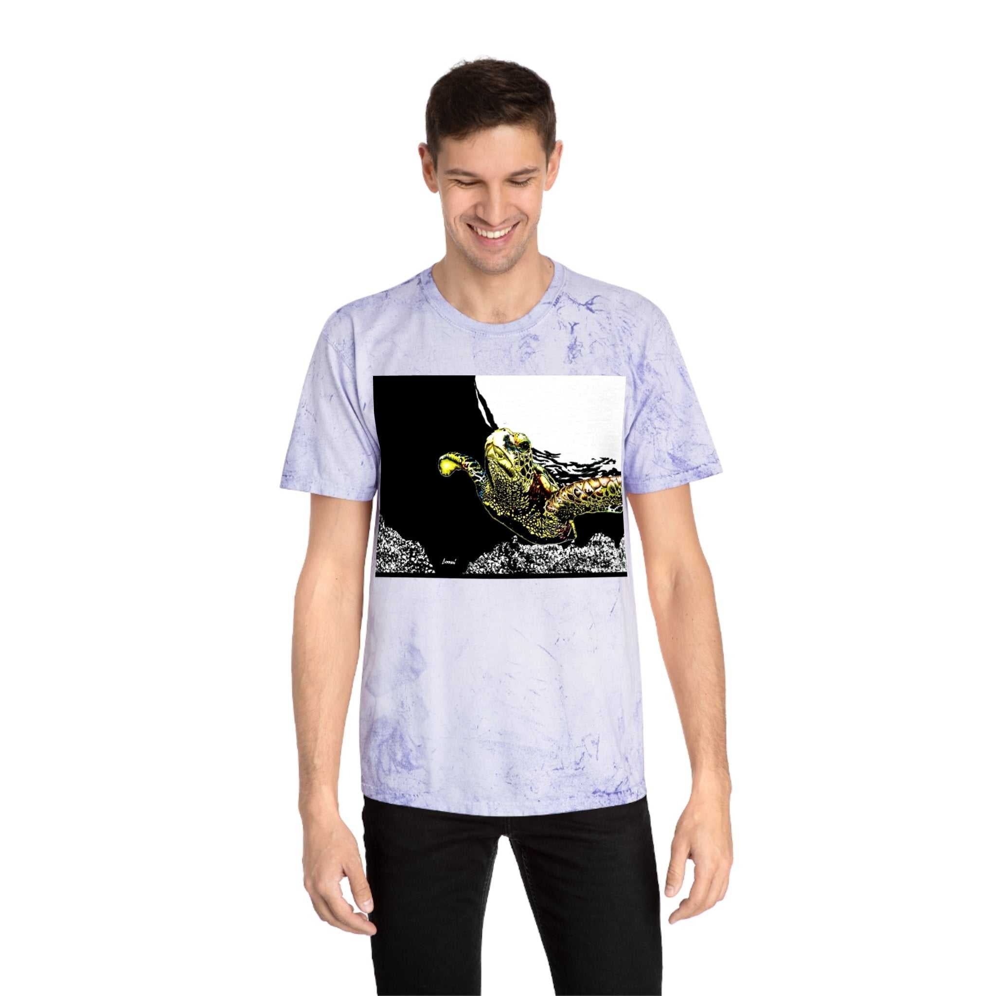 Ocean Vibes Unisex T Shirt with Hand Drawn Sea Turtle Art