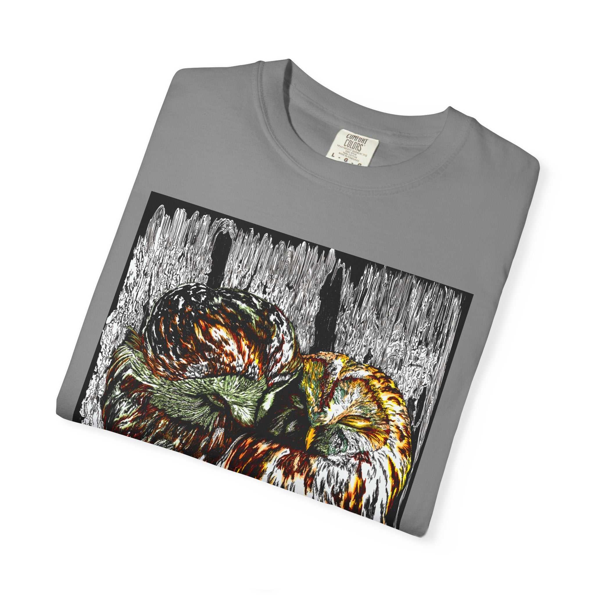 Owls in a Tree Unisex Garment-Dyed T-Shirt