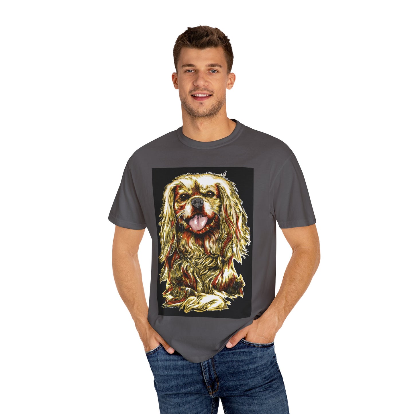 Cocker Spaniel Unisex Tee featuring Hand Drawn Art