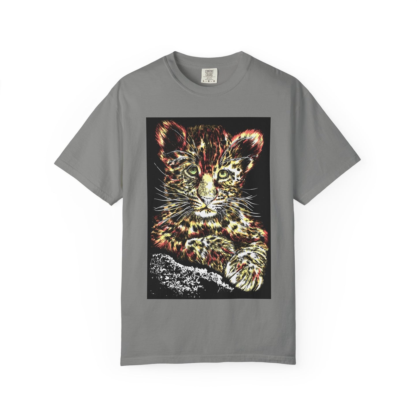Wildlife Lovers Unisex Garment-Dyed T-shirt featuring Playful Leopard Cub