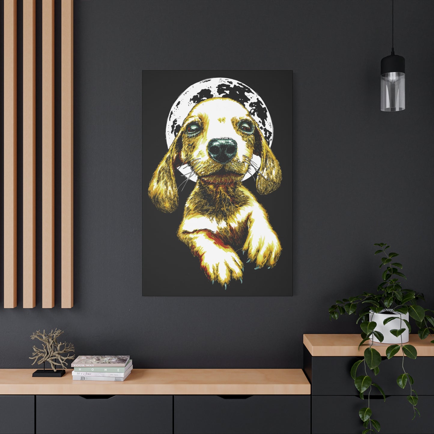 Whimsical Dog Canvas Wall Art - 1.25" Stretched Matte Print
