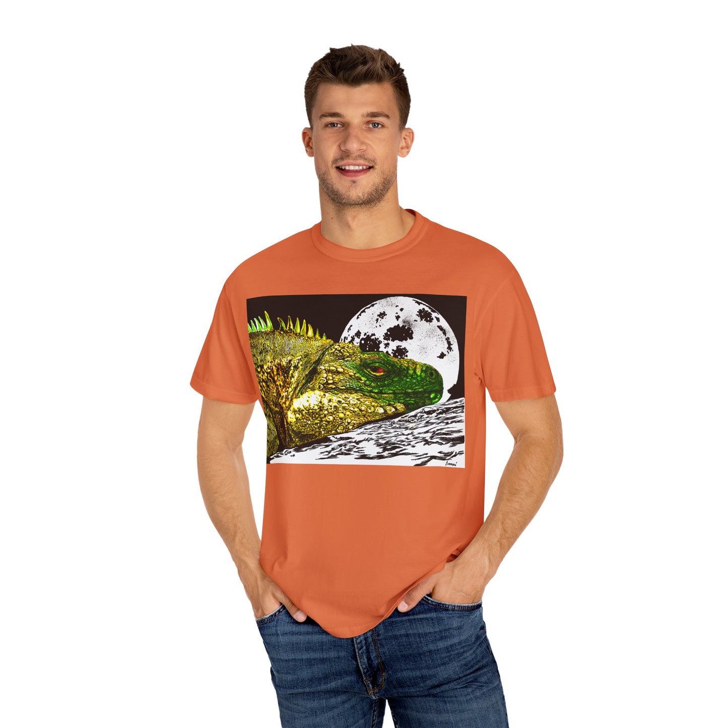 Graphic Iguana Moon Unisex T-Shirt - Nature Inspired Tee