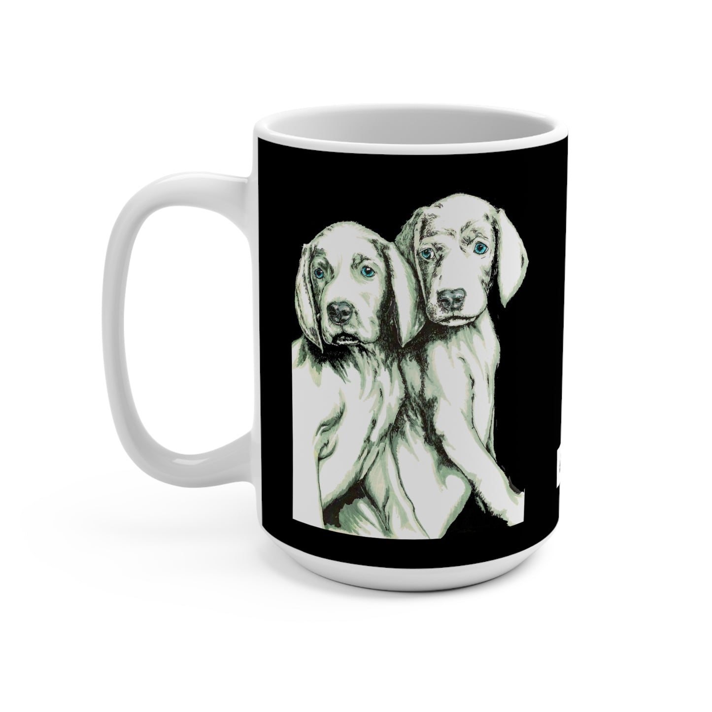 Puppies Lovers Mug - Unique 15oz Ceramic Coffee Cup