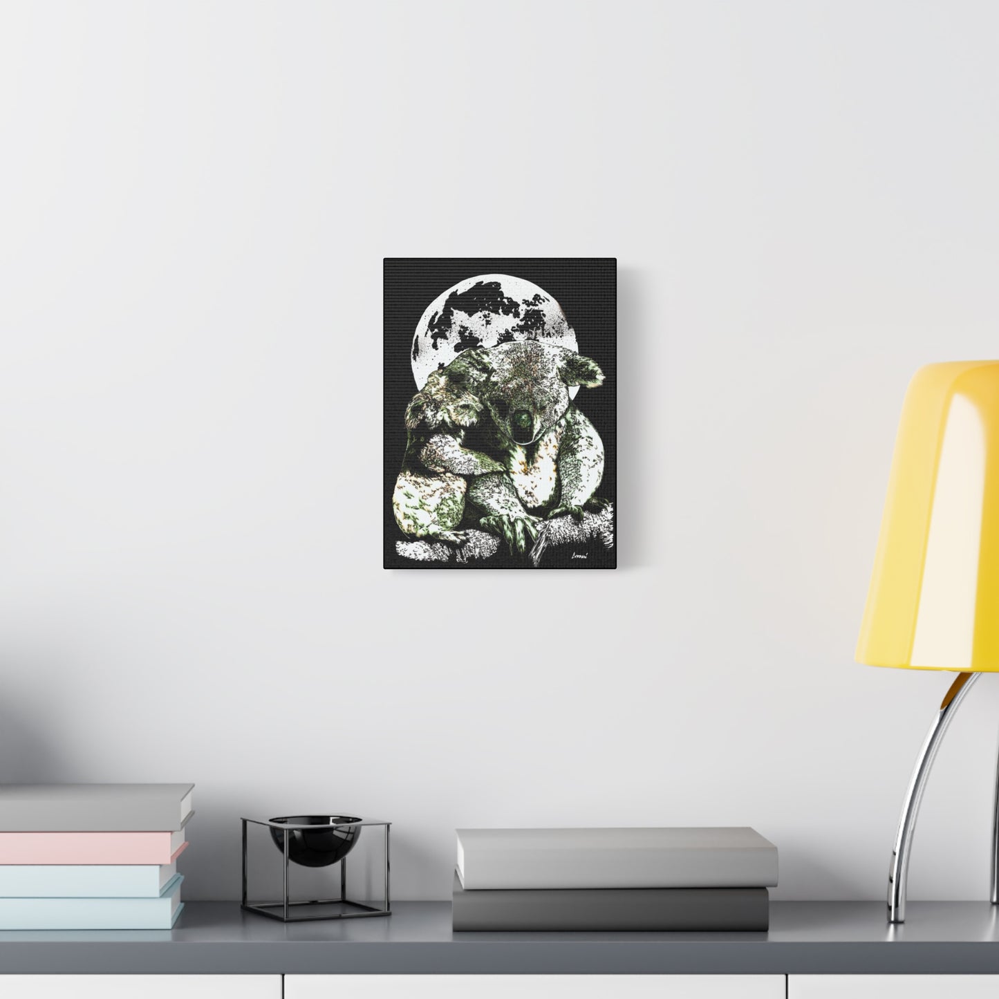 Koala Wall Art, Koala Print, Hand-Drawn Koalas, Wildlife Art, Cute Animal Art, Nature Wall Decor, Koala Lovers Gift. Printed on Matte Canvas, Stretched, 1.25"